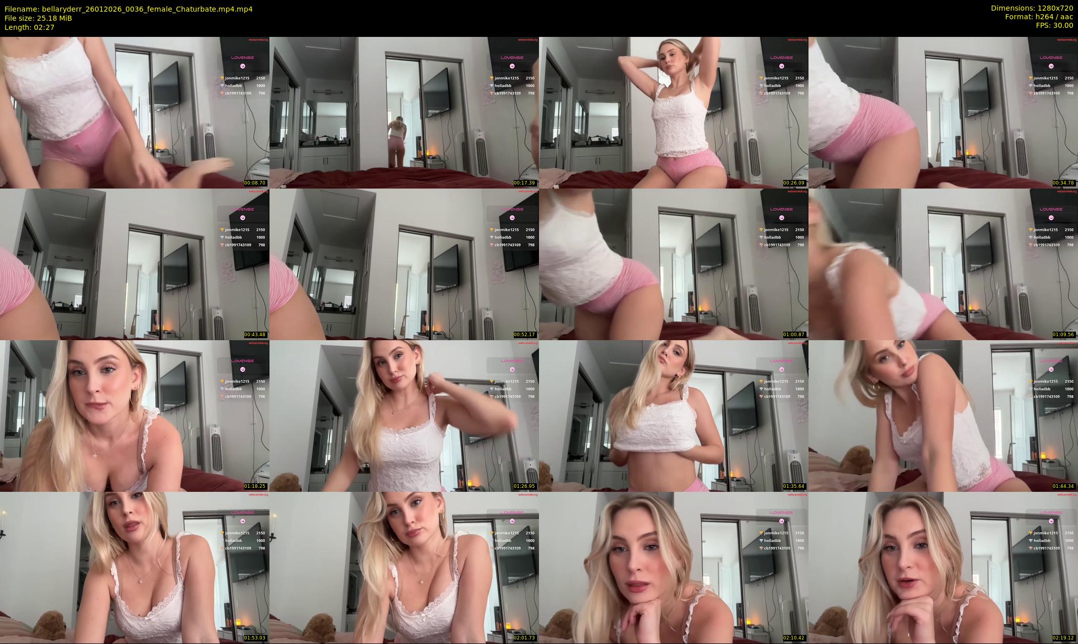 bellaryderr — 3 minute Chaturbate female cam show recording, 720p, Jan 26, 2026