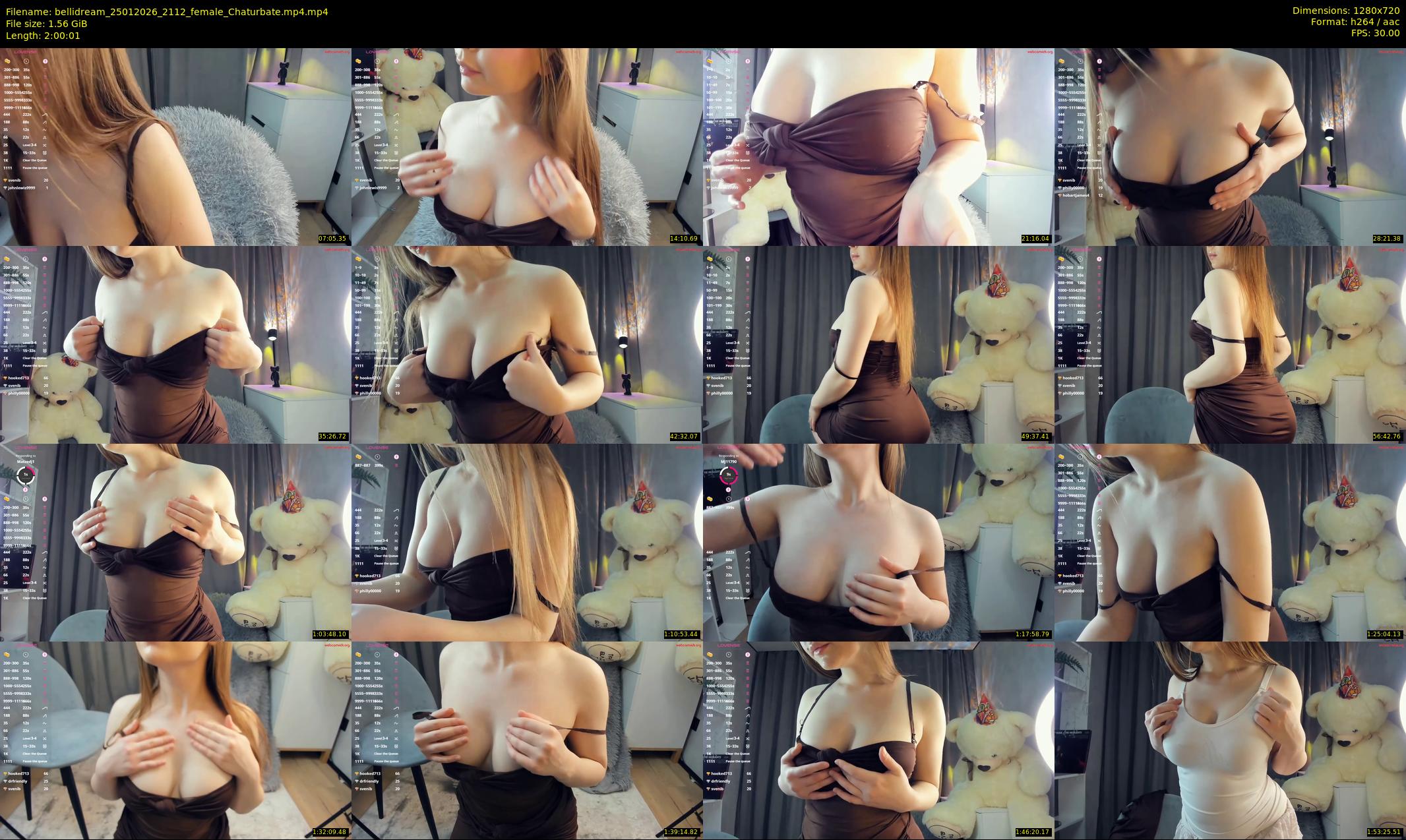 bellidream — 121 minute Chaturbate female cam show recording, 720p, Jan 25, 2026