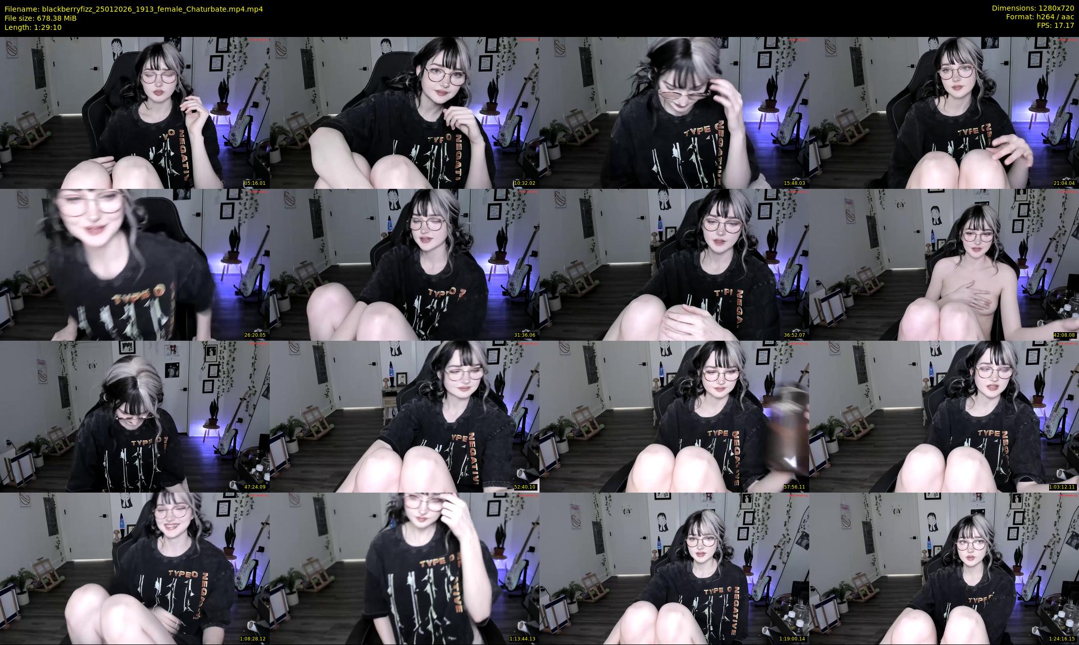 blackberryfizz — 90 minute Chaturbate female cam show recording, 720p, Jan 25, 2026