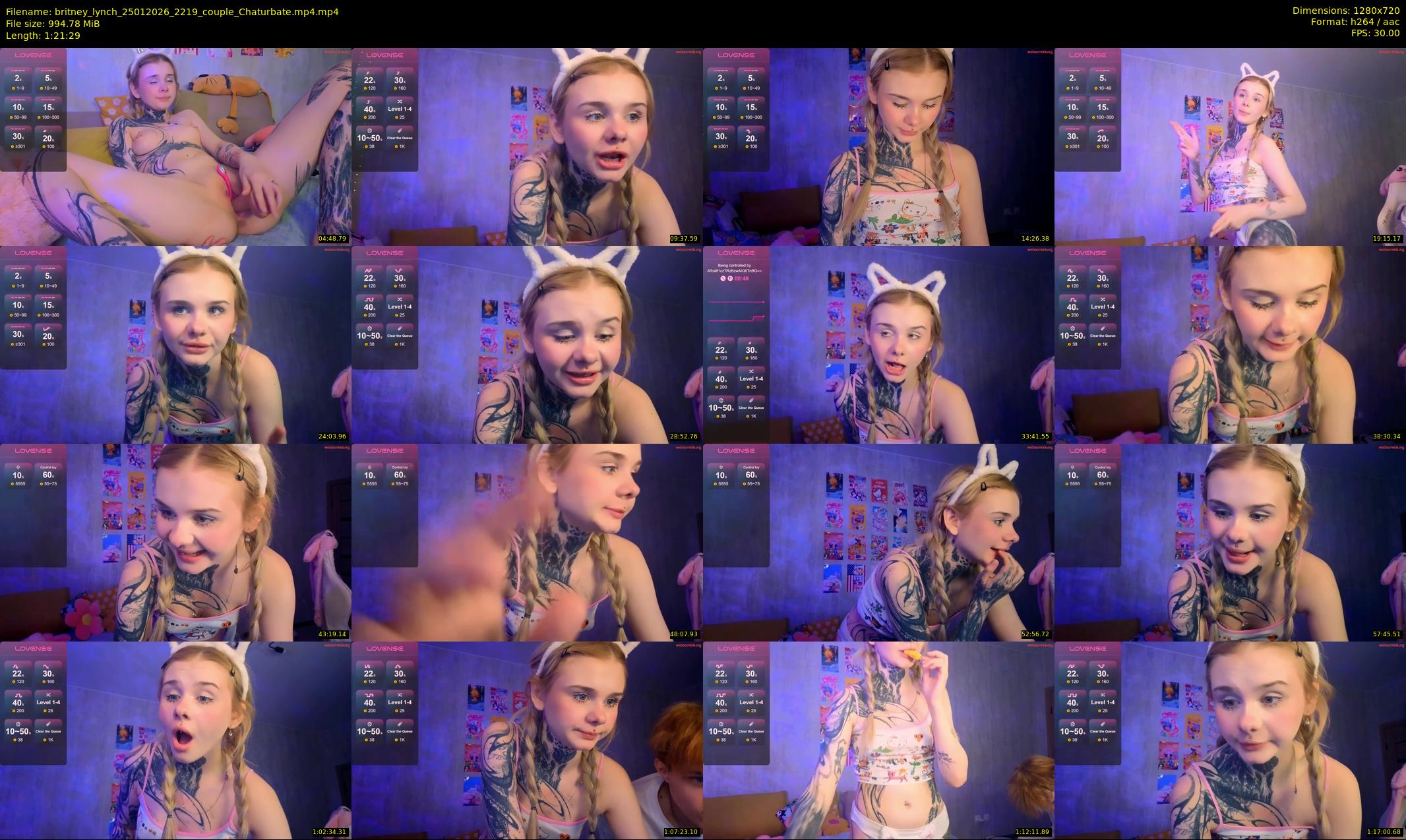 britney_lynch — 82 minute Chaturbate female cam show recording, 720p, Jan 25, 2026