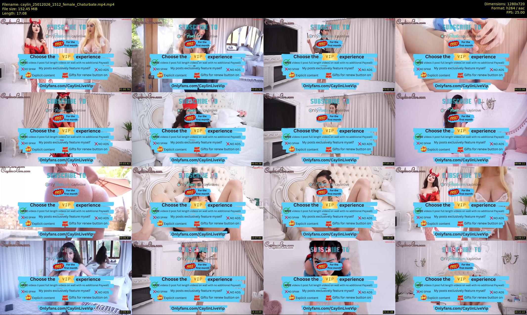 caylin — 18 minute Chaturbate female cam show recording, 720p, Jan 25, 2026