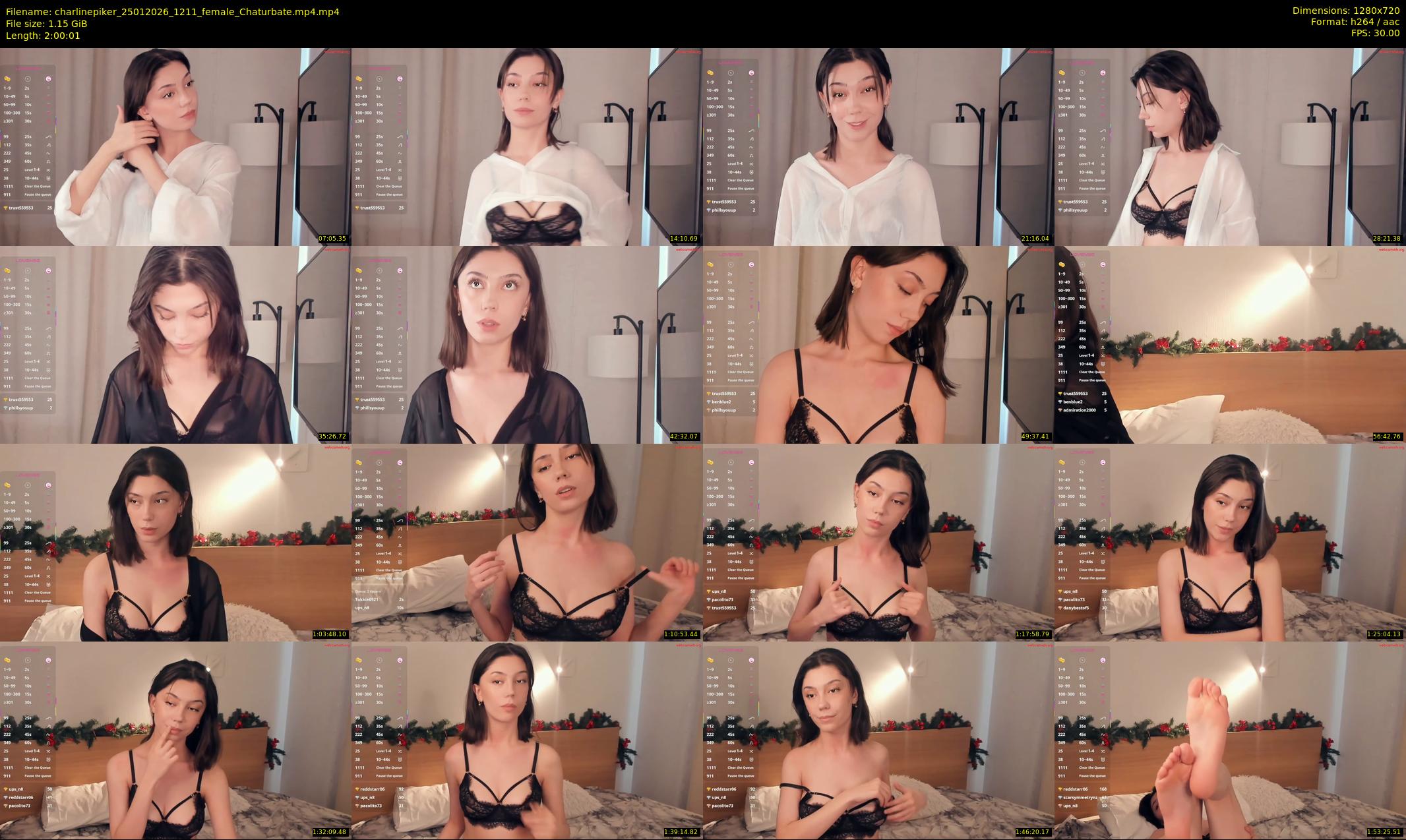 charlinepiker — 121 minute Chaturbate female cam show recording, 720p, Jan 25, 2026