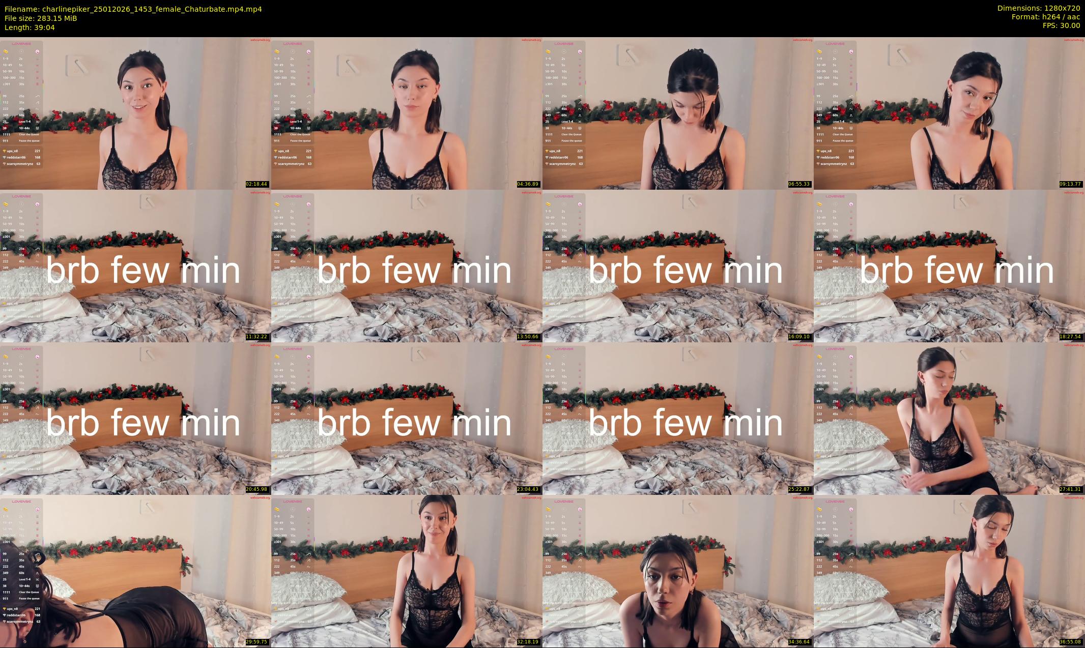charlinepiker — 40 minute Chaturbate female cam show recording, 720p, Jan 25, 2026
