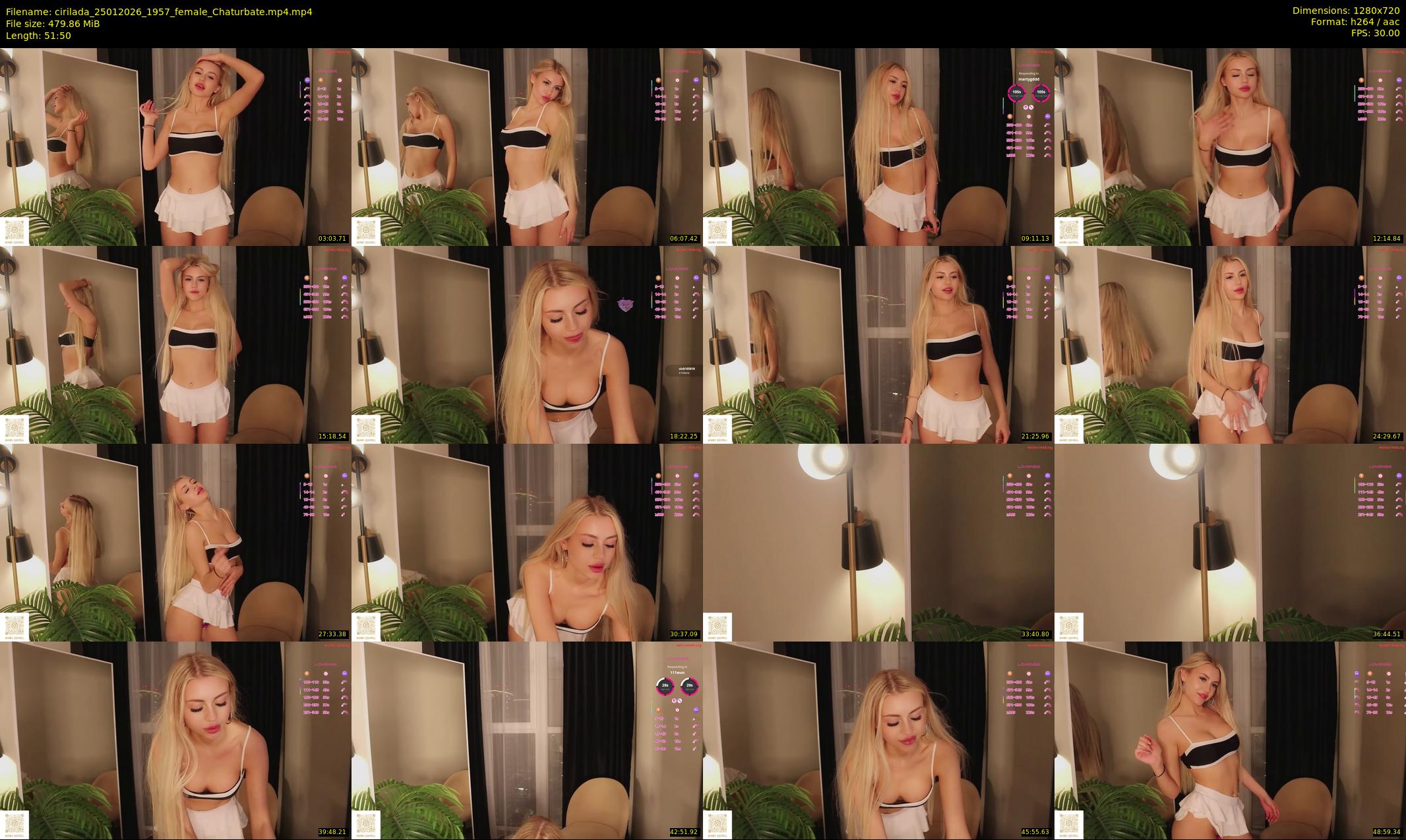 cirilada — 52 minute Chaturbate female cam show recording, 720p, Jan 25, 2026