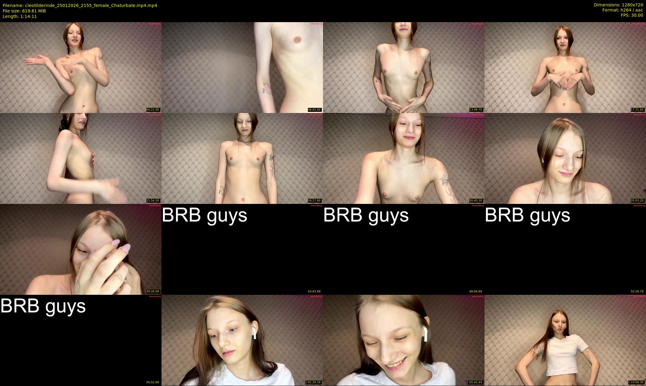 cleotilderinde — 75 minute Chaturbate female cam show recording, 720p, Jan 25, 2026