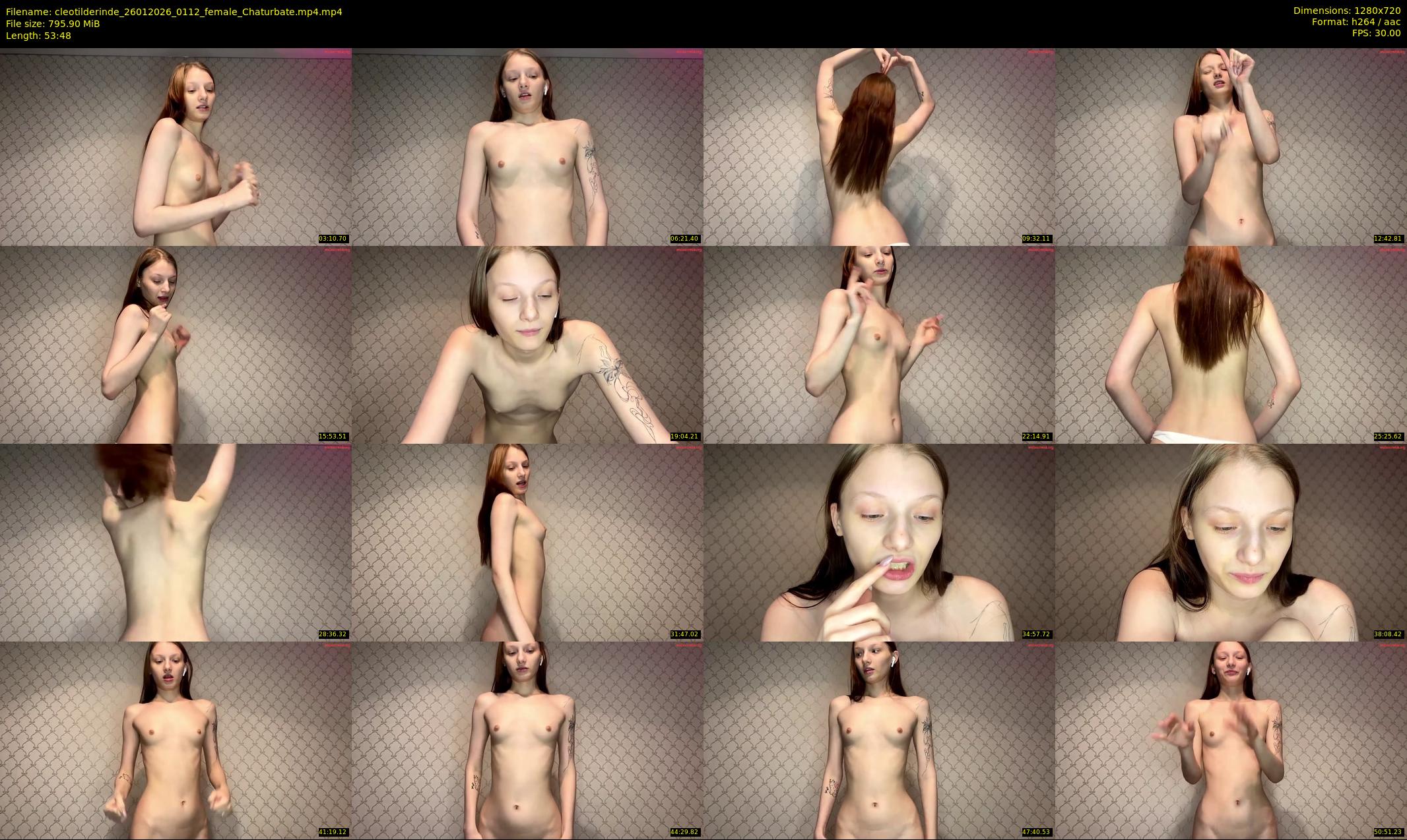 cleotilderinde — 54 minute Chaturbate female cam show recording, 720p, Jan 26, 2026