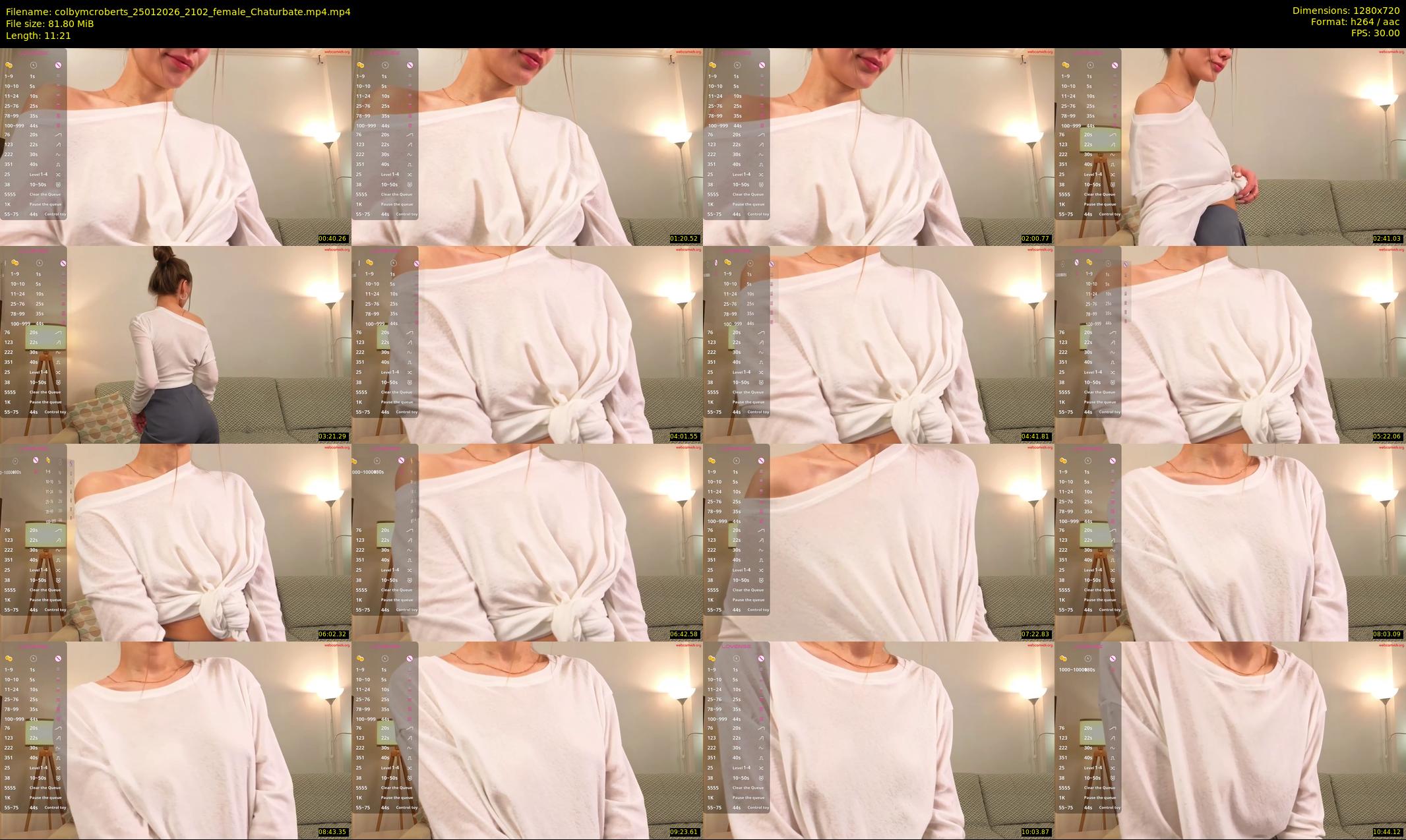 colbymcroberts — 12 minute Chaturbate female cam show recording, 720p, Jan 25, 2026