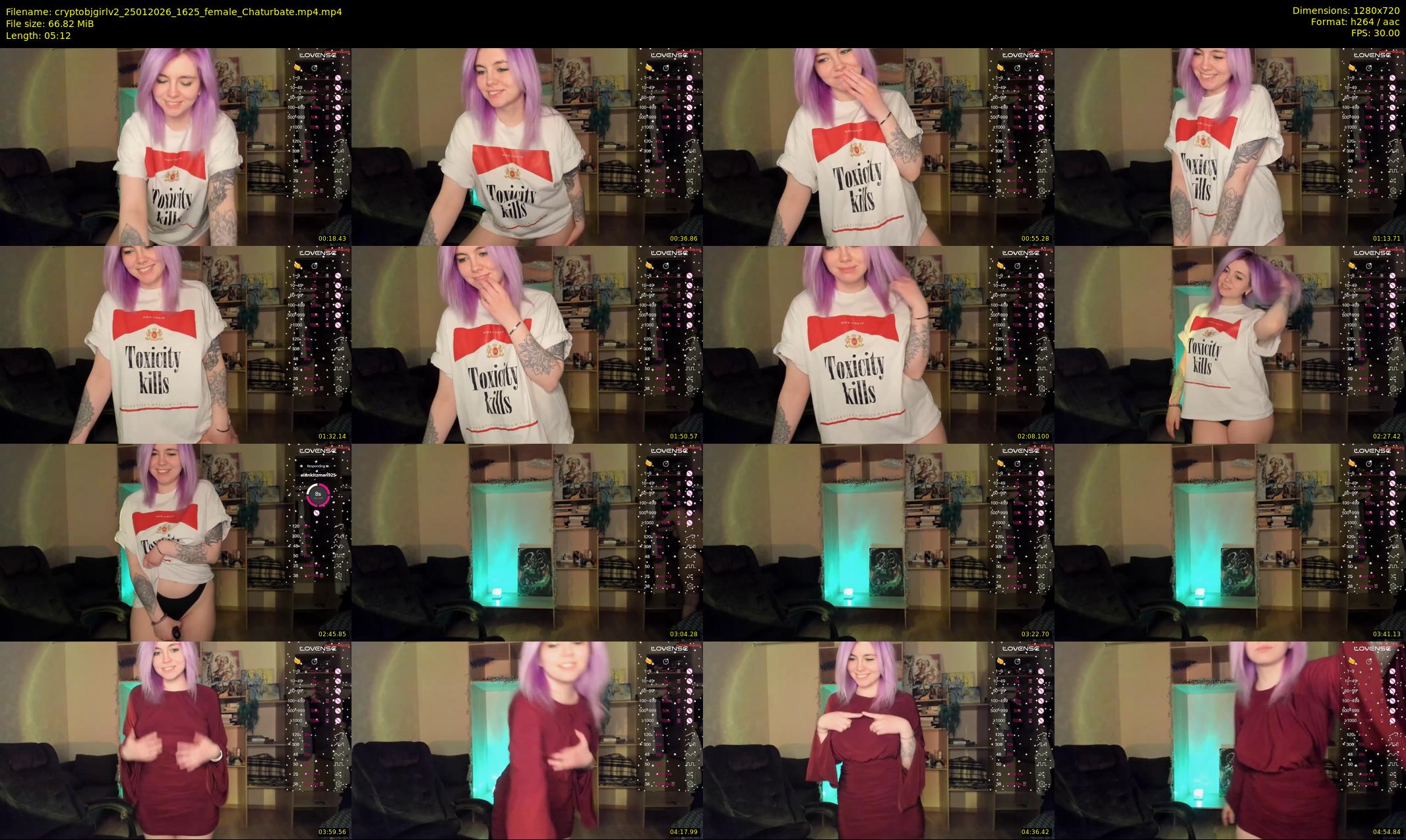 cryptobjgirlv2 — 6 minute Chaturbate female cam show recording, 720p, Jan 25, 2026