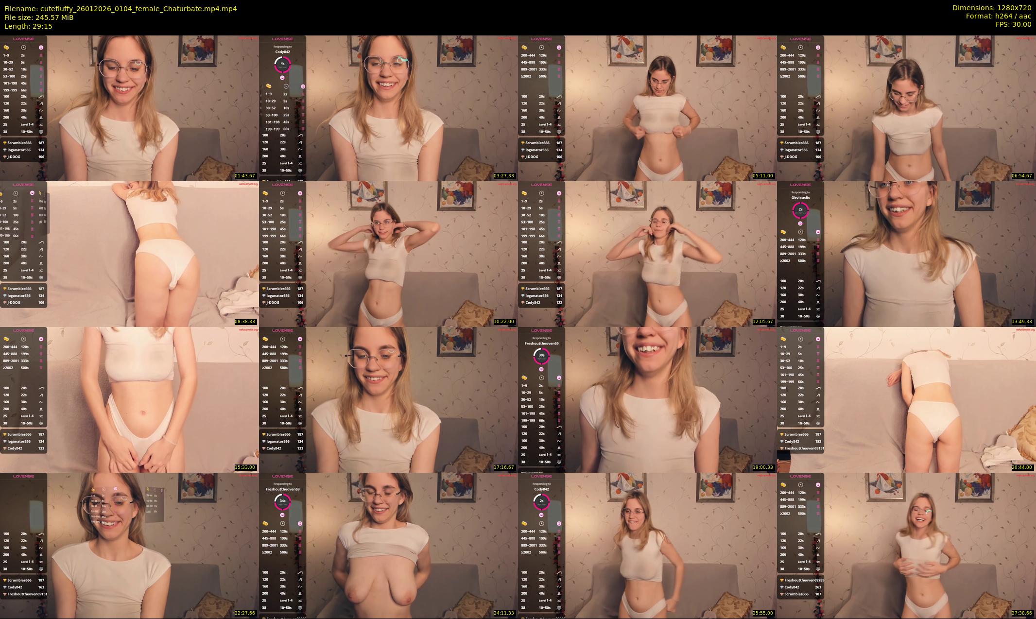 cutefluffy — 30 minute Chaturbate female cam show recording, 720p, Jan 26, 2026