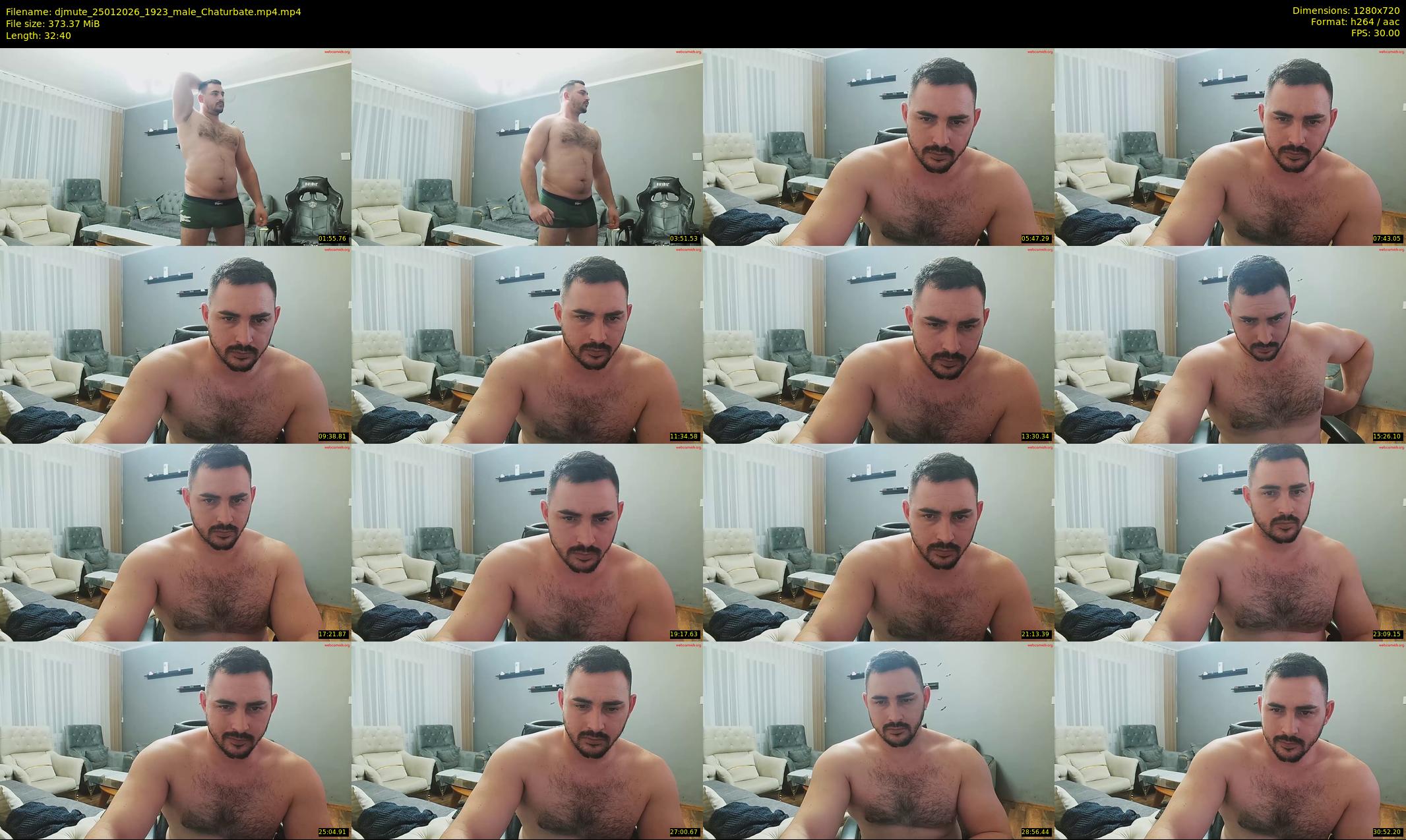 djmute — 33 minute Chaturbate male cam show recording, 720p, Jan 25, 2026