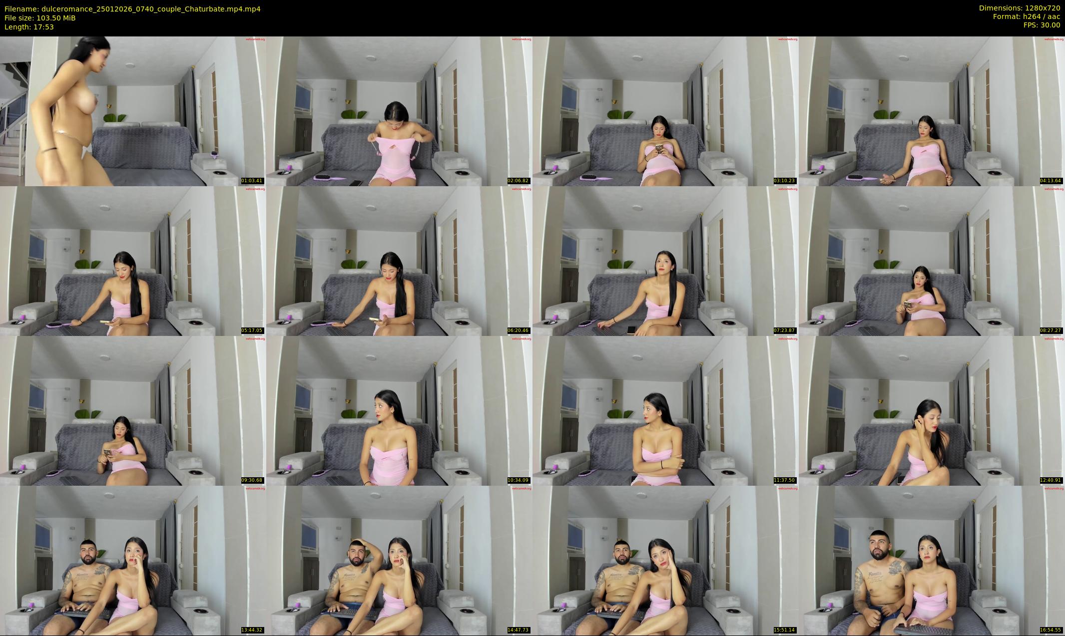 dulceromance — 18 minute Chaturbate couple cam show recording, 720p, Jan 25, 2026