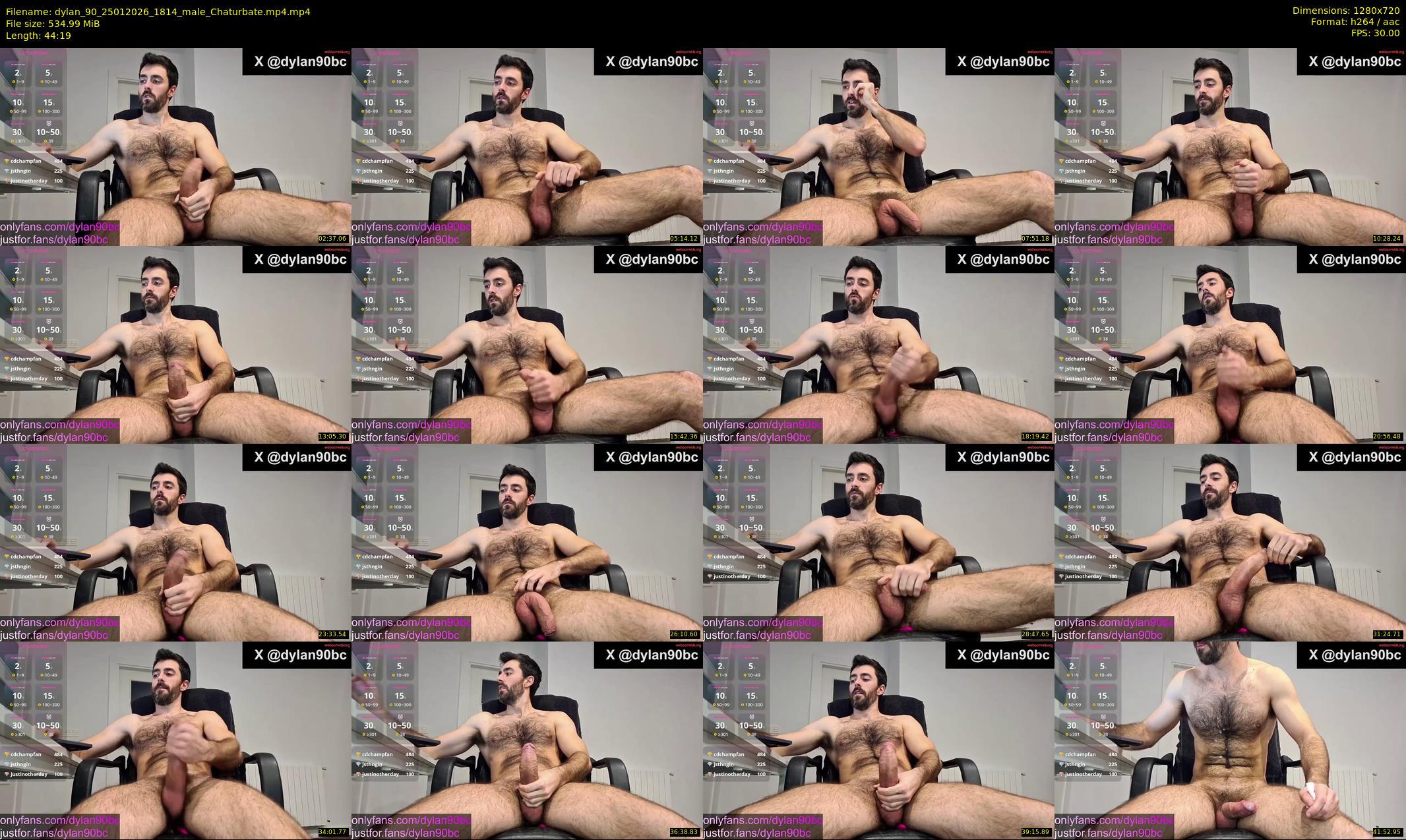 dylan_90 — 45 minute Chaturbate male cam show recording, 720p, Jan 25, 2026