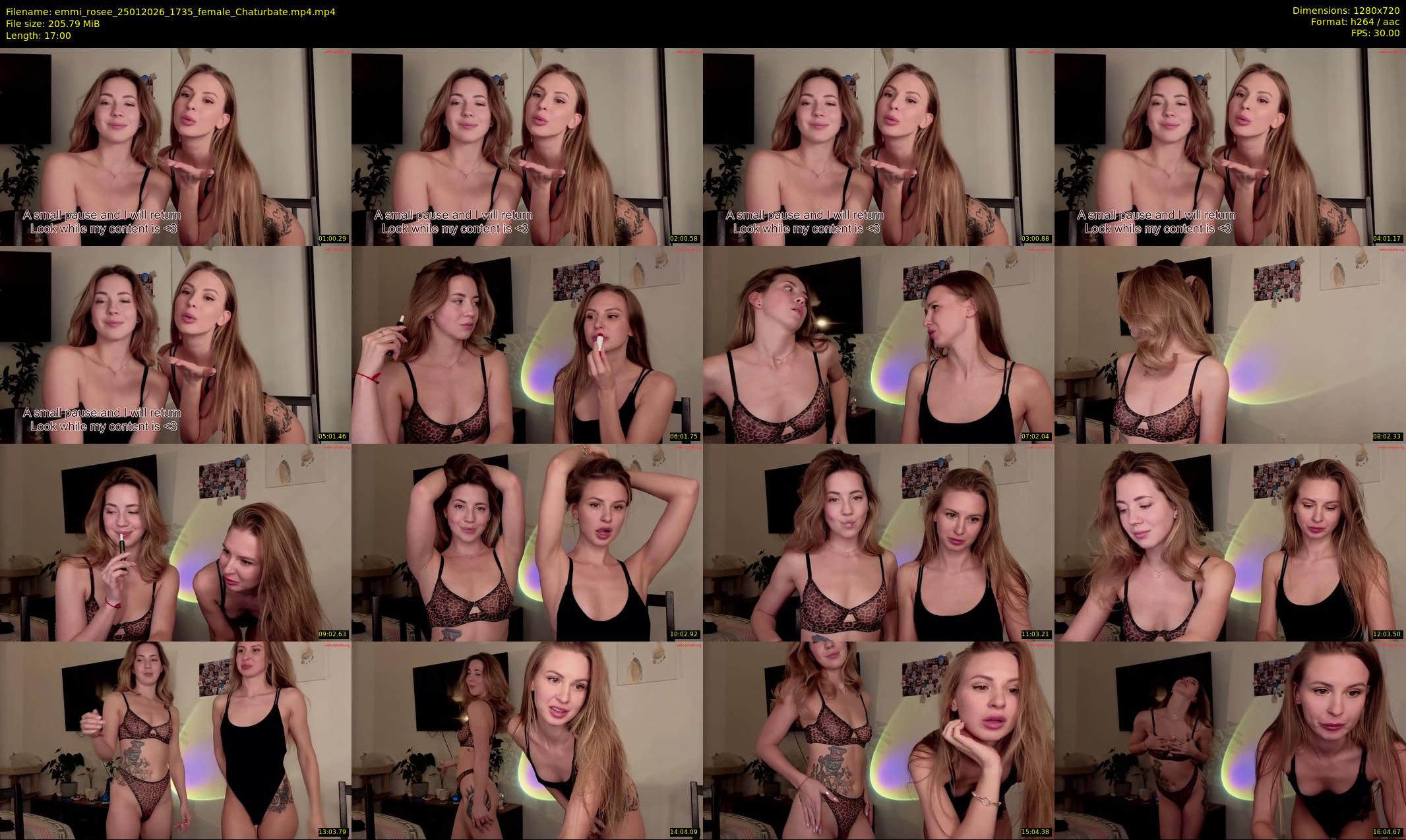 emmi_rosee — 17 minute Chaturbate female cam show recording, 720p, Jan 25, 2026