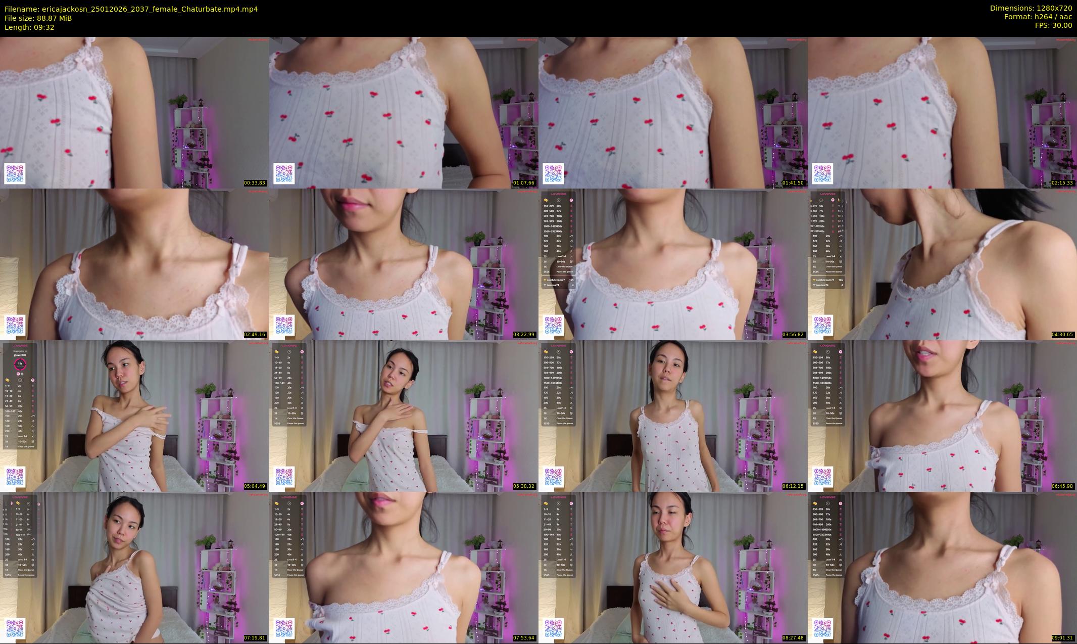 ericajackosn — 10 minute Chaturbate female cam show recording, 720p, Jan 25, 2026