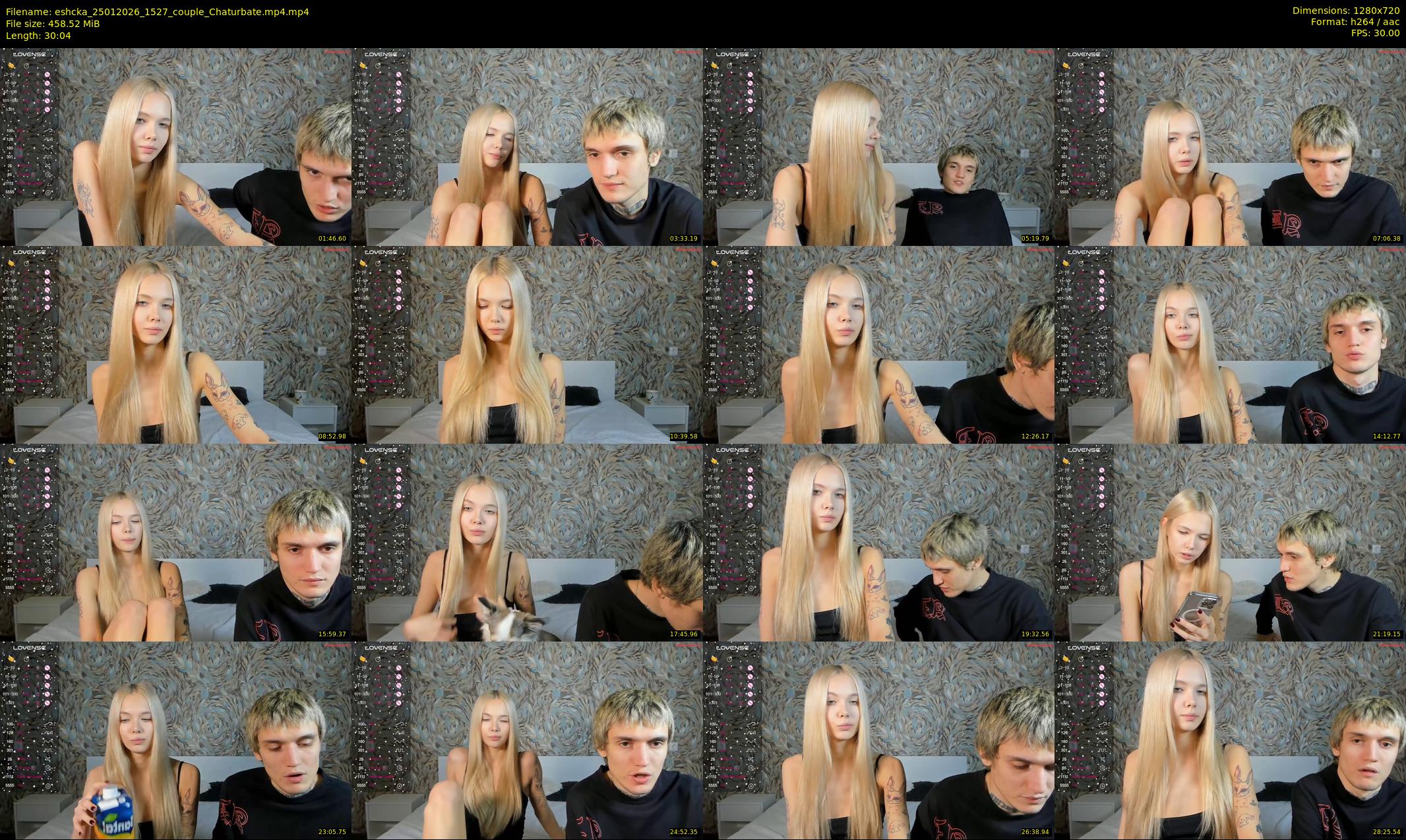 eshcka — 31 minute Chaturbate couple cam show recording, 720p, Jan 25, 2026