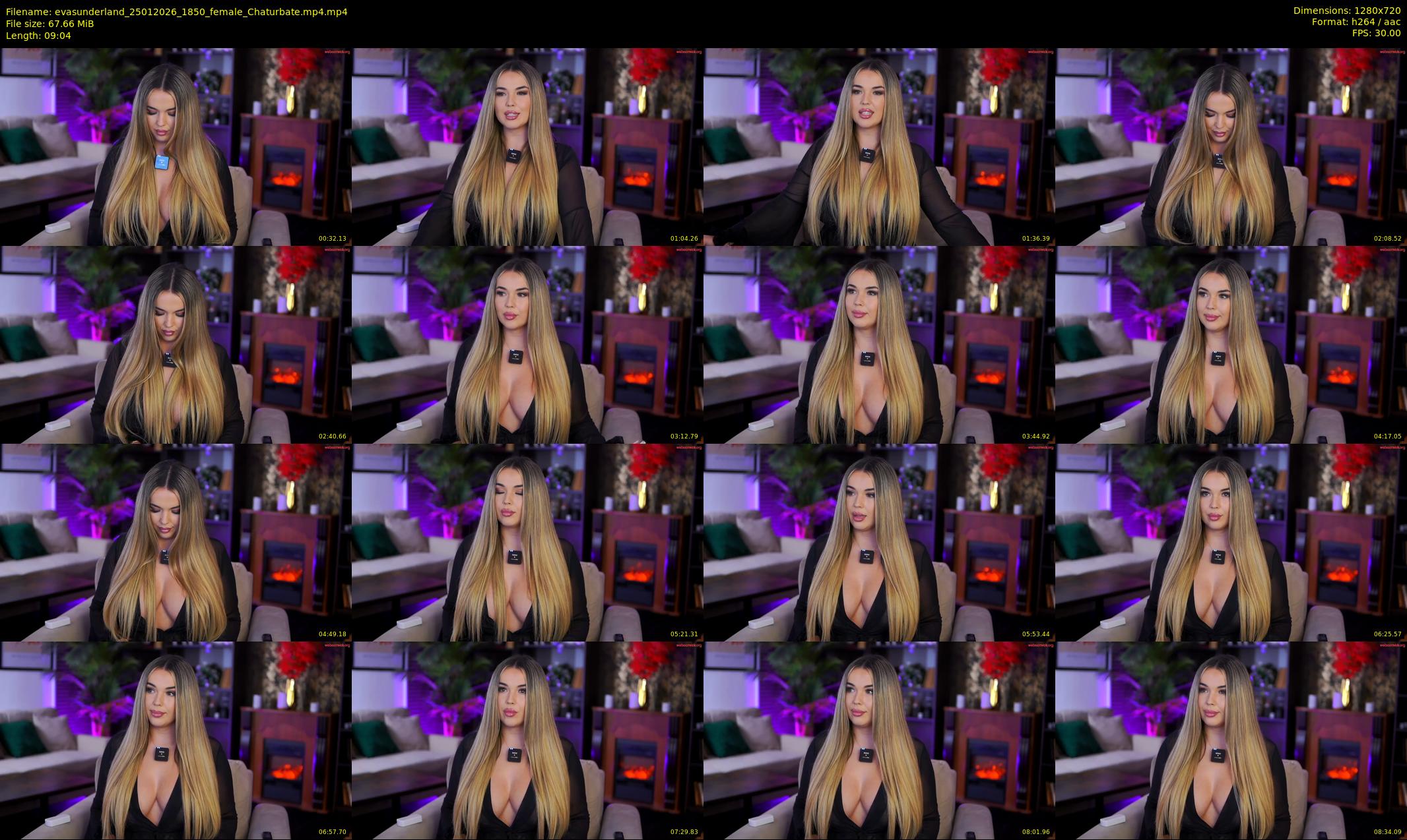 evasunderland — 10 minute Chaturbate female cam show recording, 720p, Jan 25, 2026