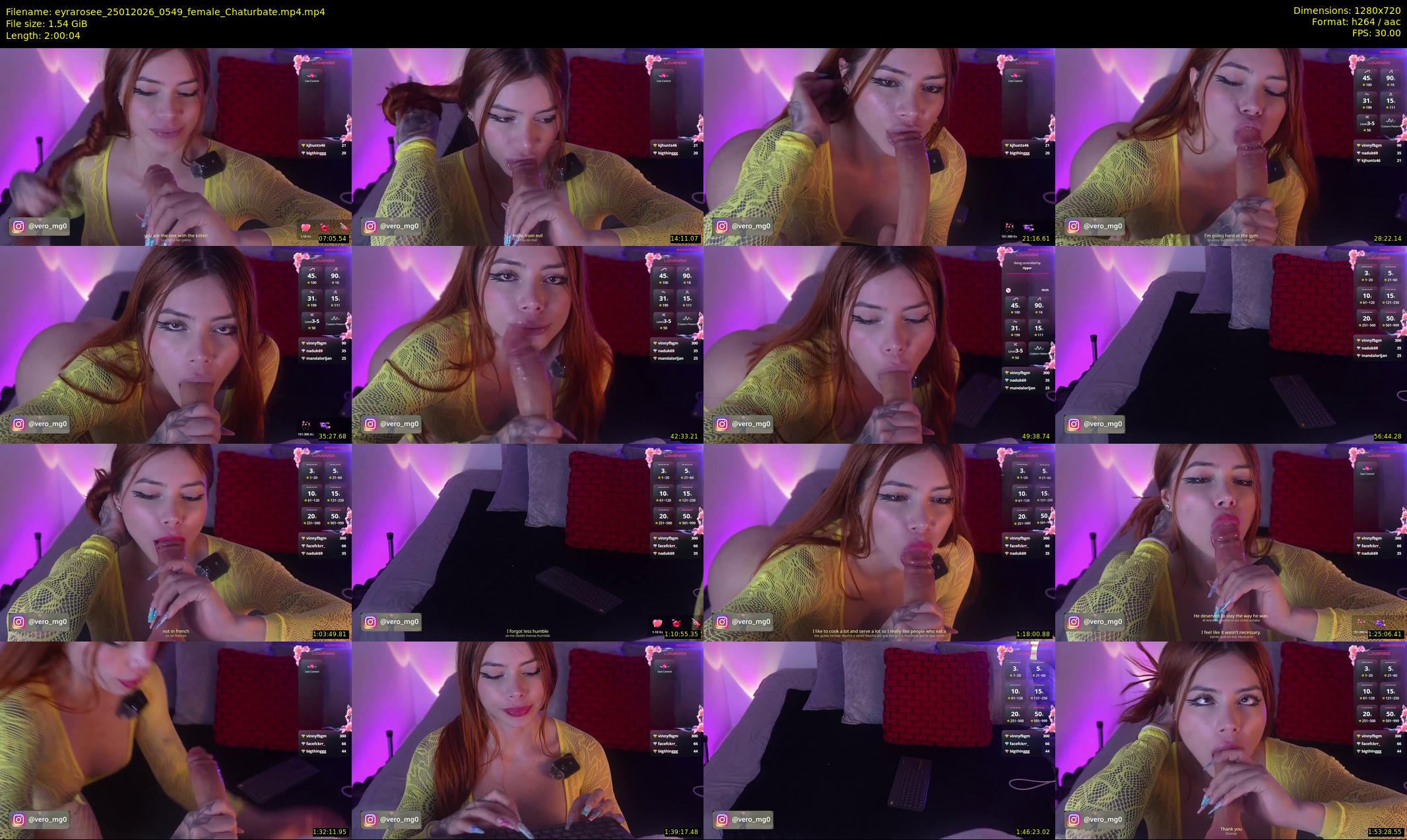 eyrarosee — 121 minute Chaturbate female cam show recording, 720p, Jan 25, 2026