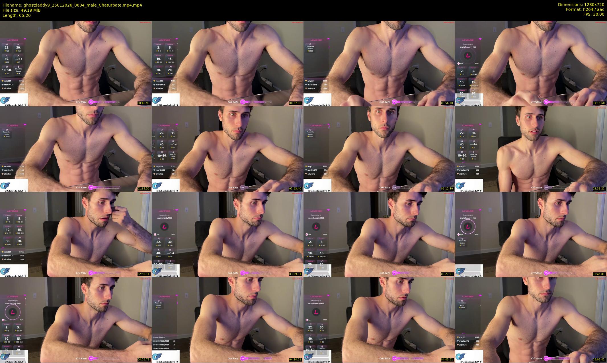 ghostdaddy9 — 6 minute Chaturbate male cam show recording, 720p, Jan 25, 2026