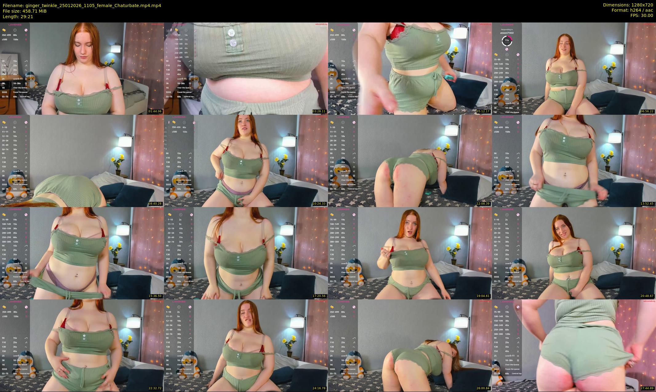ginger_twinkle — 30 minute Chaturbate female cam show recording, 720p, Jan 25, 2026