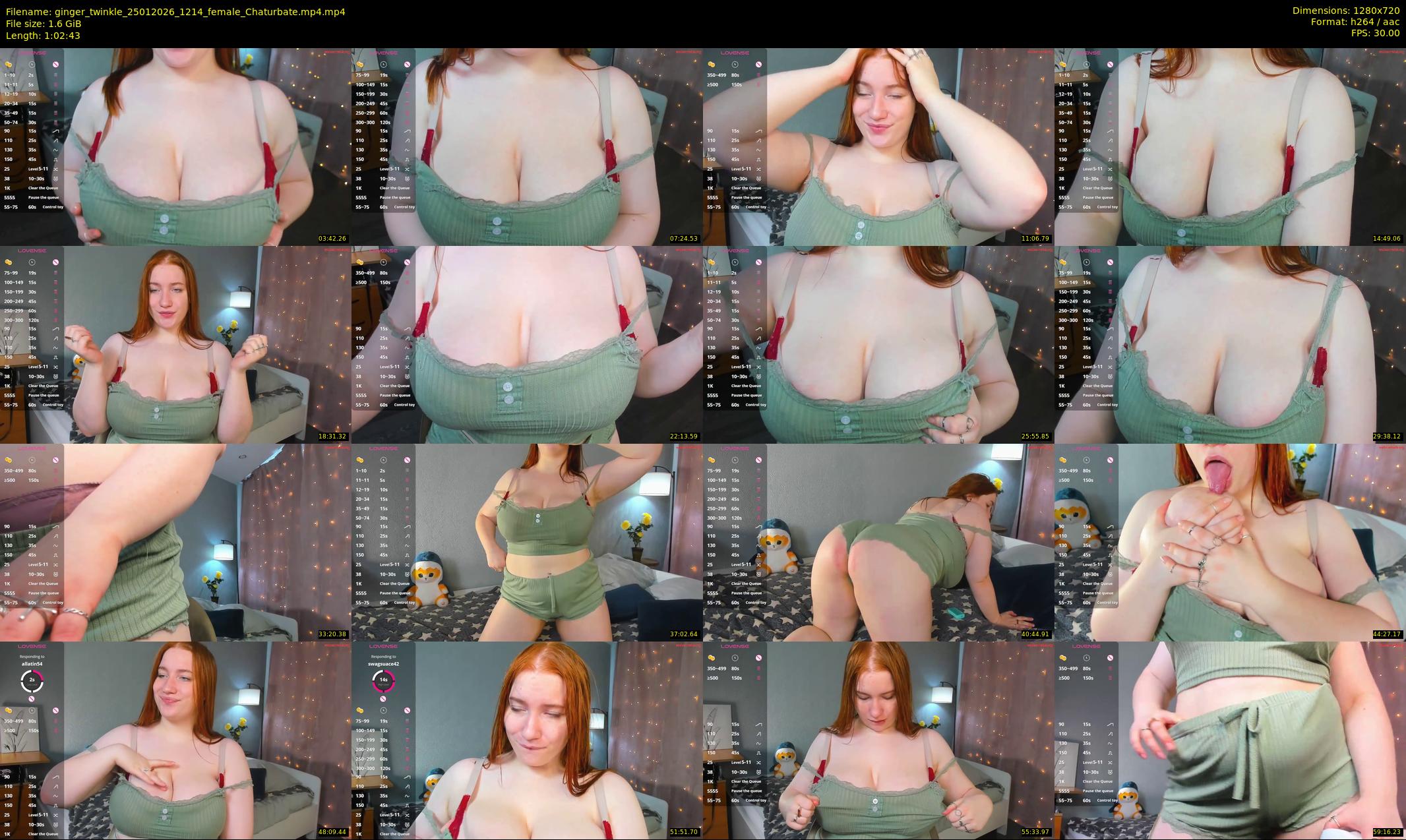 ginger_twinkle — 63 minute Chaturbate female cam show recording, 720p, Jan 25, 2026
