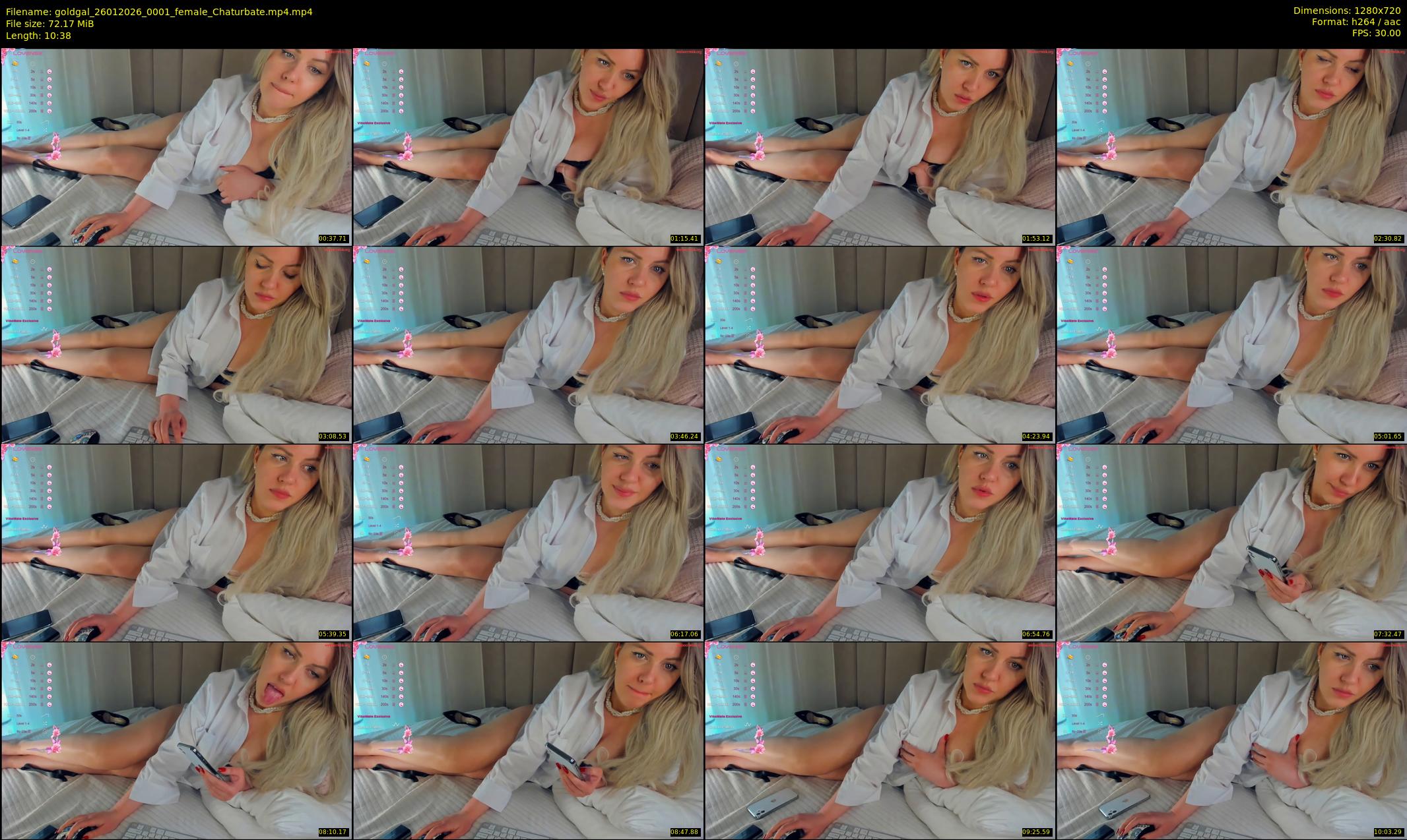 goldgal — 11 minute Chaturbate female cam show recording, 720p, Jan 26, 2026