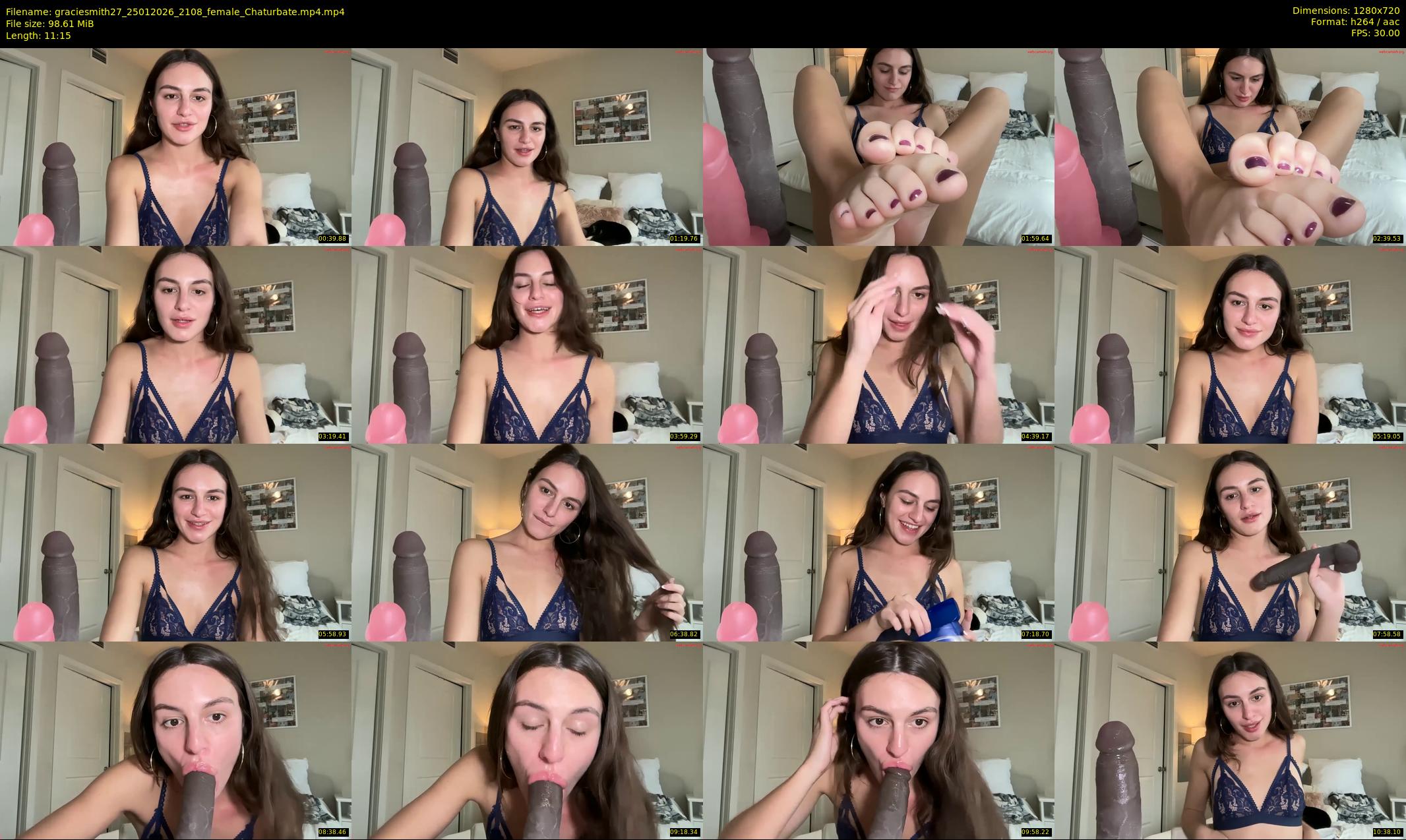 graciesmith27 — 12 minute Chaturbate female cam show recording, 720p, Jan 25, 2026