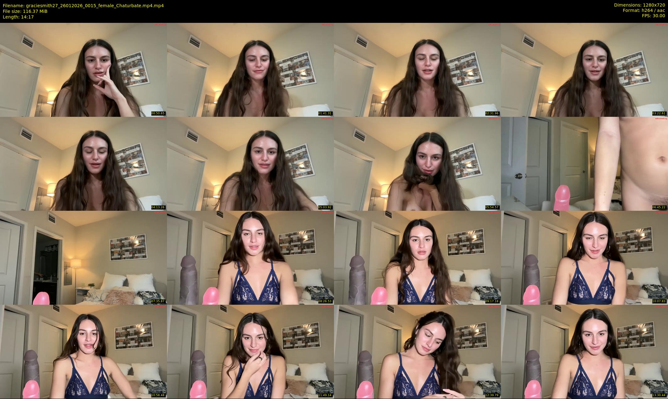 graciesmith27 — 15 minute Chaturbate female cam show recording, 720p, Jan 26, 2026