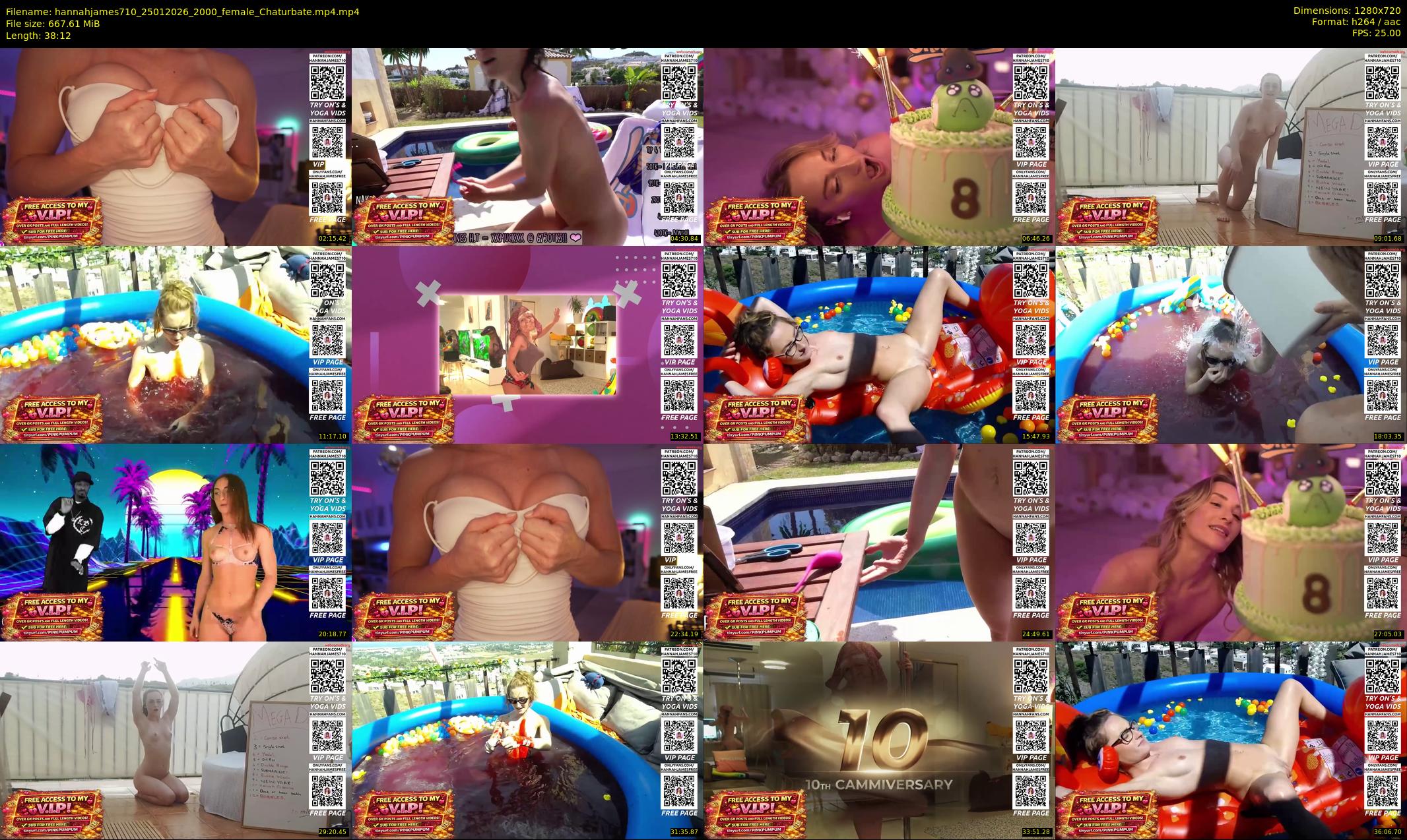 hannahjames710 — 39 minute Chaturbate female cam show recording, 720p, Jan 25, 2026