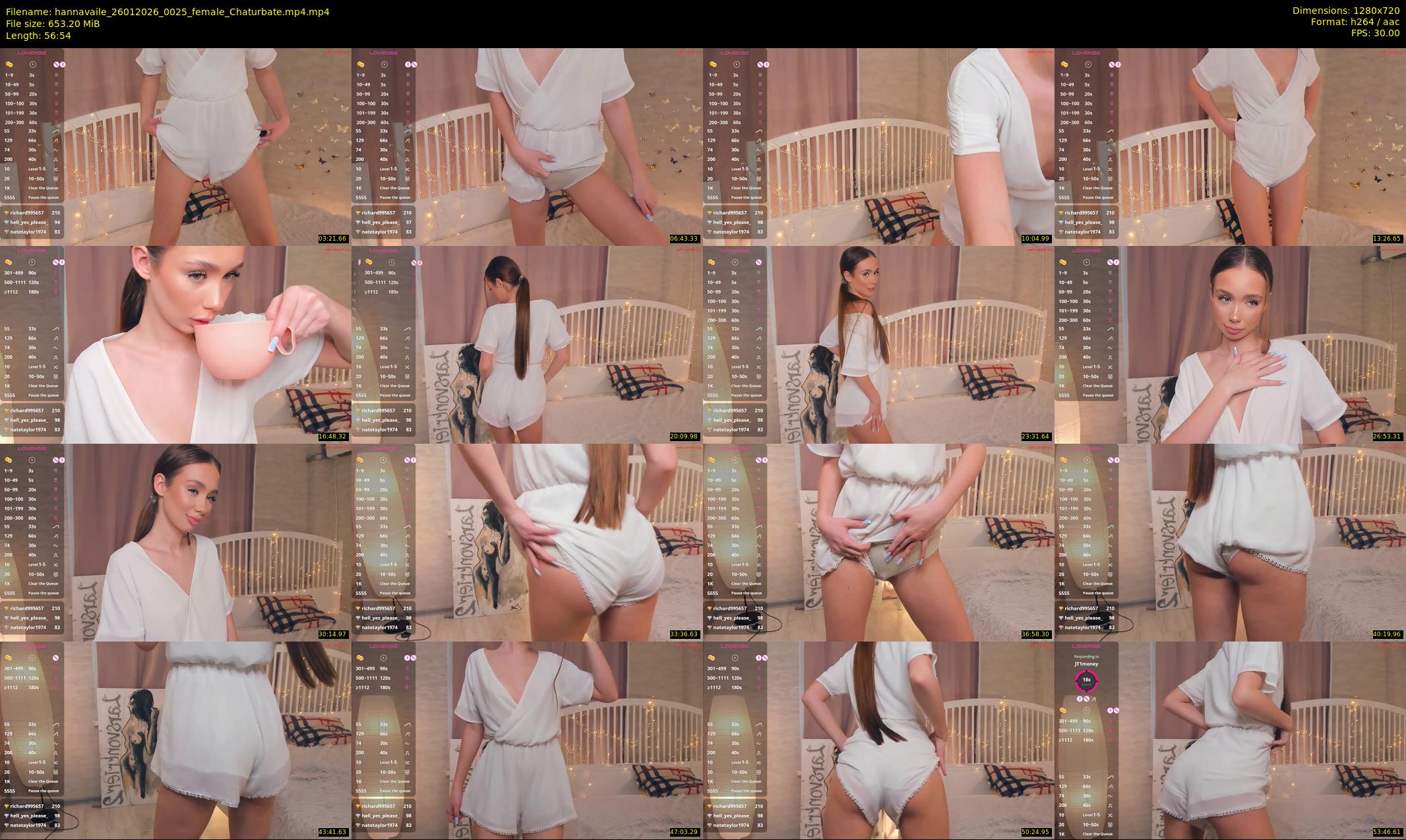 hannavaile — 57 minute Chaturbate female cam show recording, 720p, Jan 26, 2026