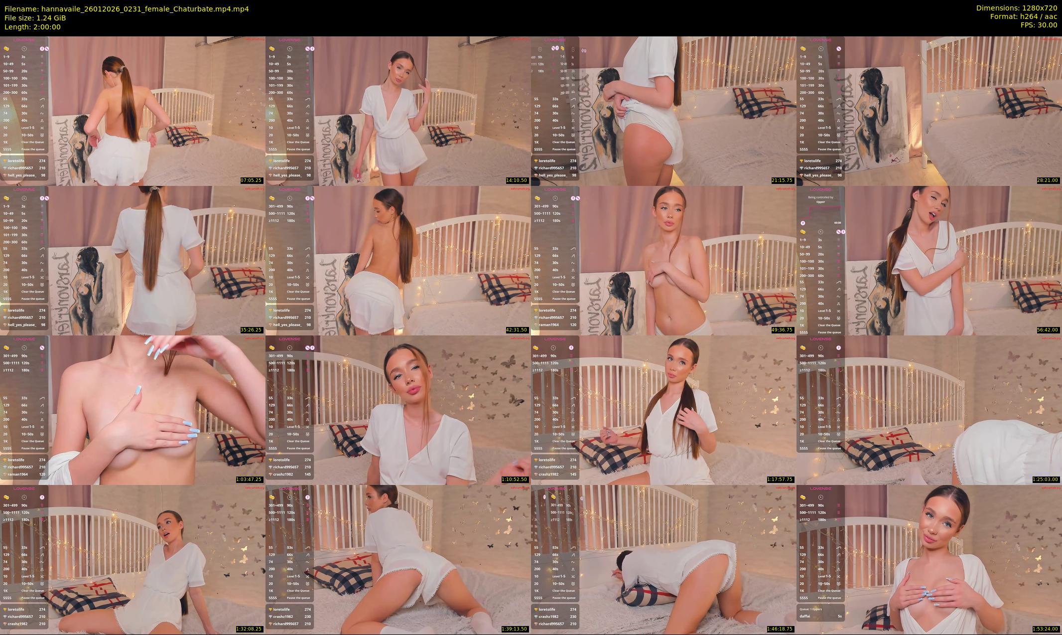 hannavaile — 120 minute Chaturbate female cam show recording, 720p, Jan 26, 2026