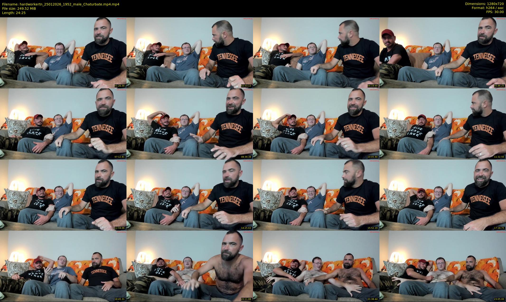 hardworkertn — 25 minute Chaturbate male cam show recording, 720p, Jan 25, 2026