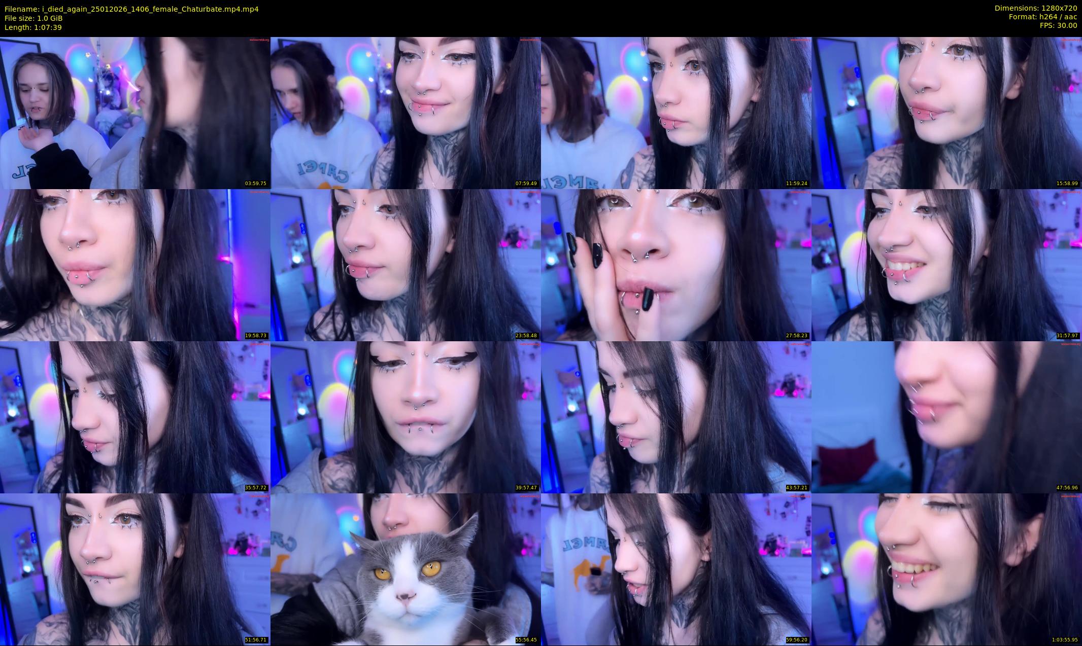 i_died_again — 68 minute Chaturbate female cam show recording, 720p, Jan 25, 2026