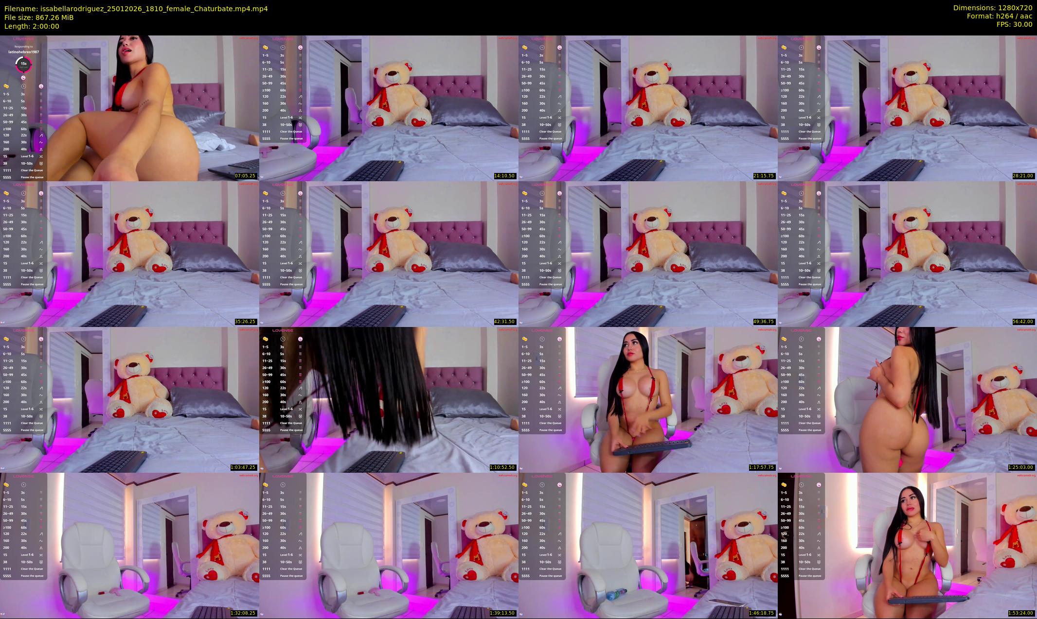 issabellarodriguez — 120 minute Chaturbate female cam show recording, 720p, Jan 25, 2026