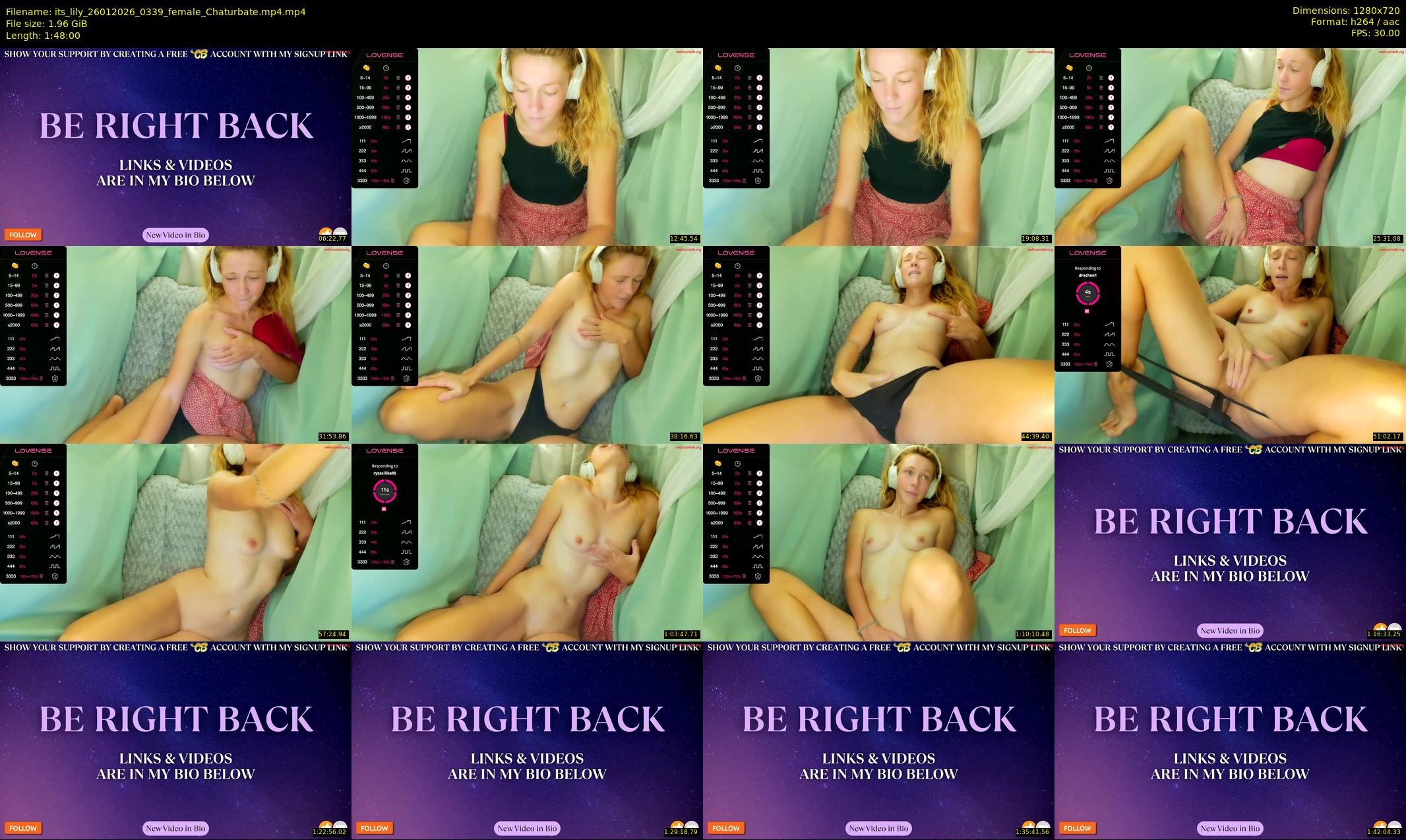 its_lily — 108 minute Chaturbate female cam show recording, 720p, Jan 26, 2026