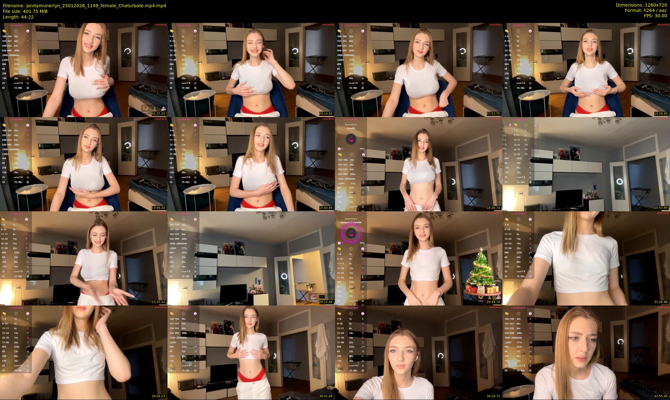 janitamunerlyn — 45 minute Chaturbate female cam show recording, 720p, Jan 25, 2026