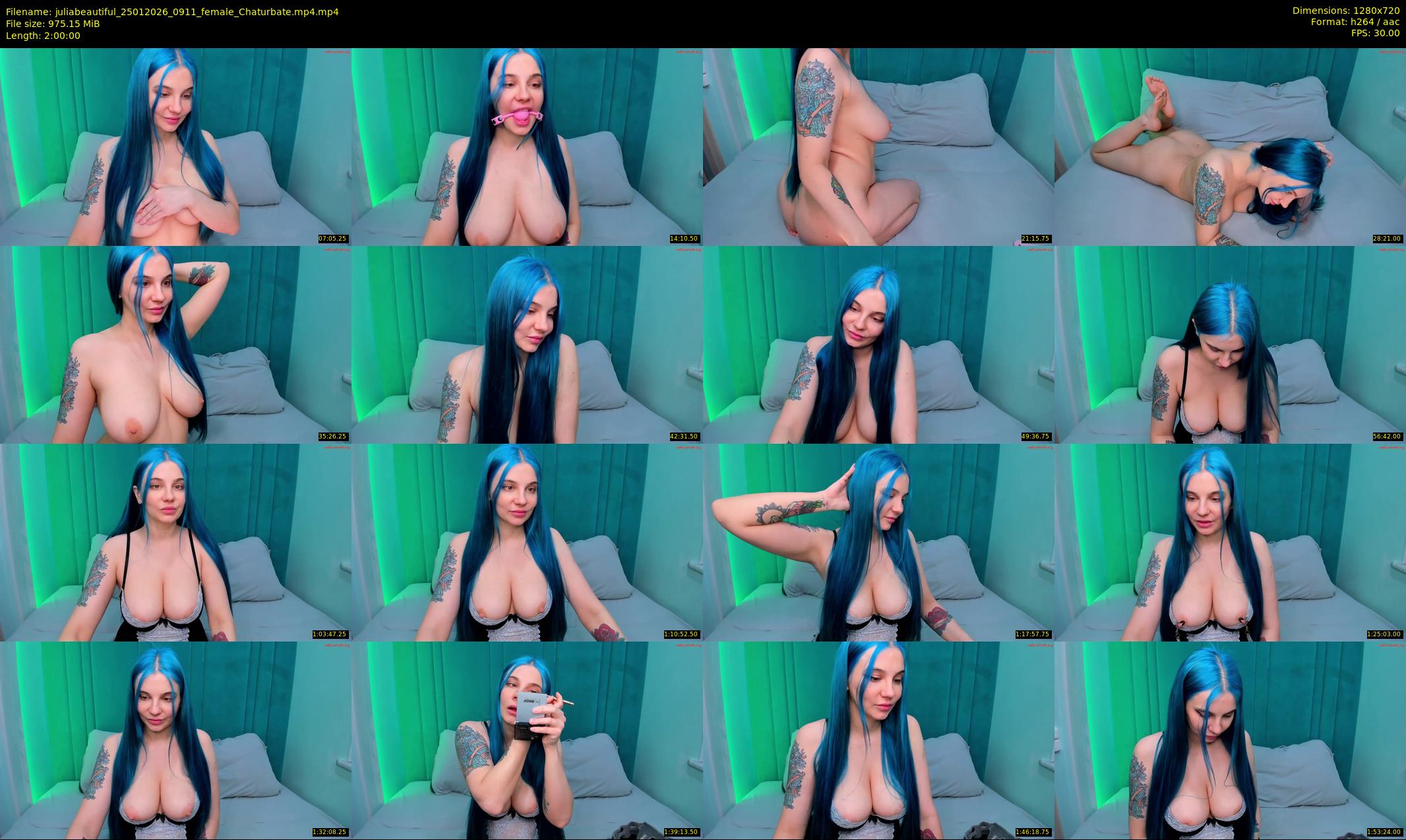 juliabeautiful — 120 minute Chaturbate female cam show recording, 720p, Jan 25, 2026