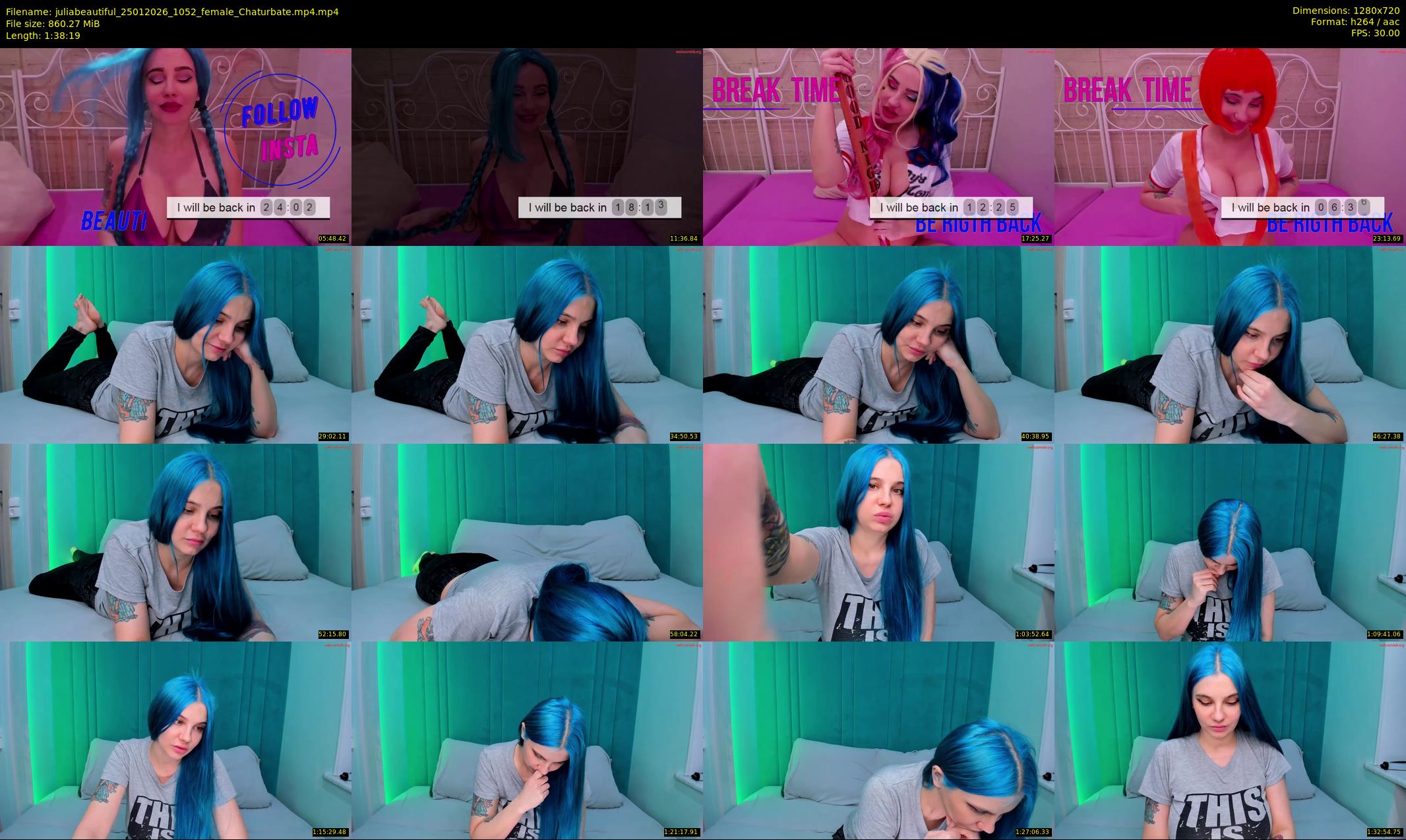 juliabeautiful — 99 minute Chaturbate female cam show recording, 720p, Jan 25, 2026