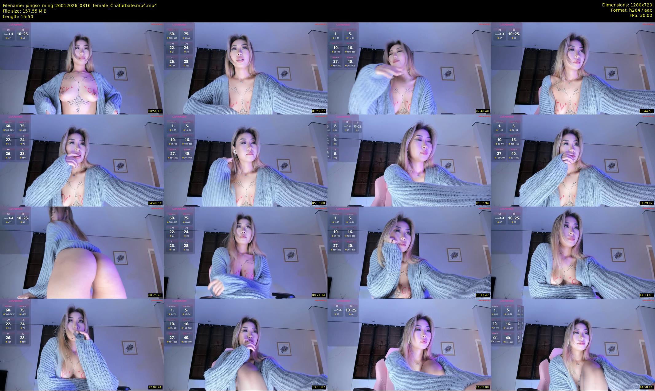 jungso_ming — 16 minute Chaturbate female cam show recording, 720p, Jan 26, 2026