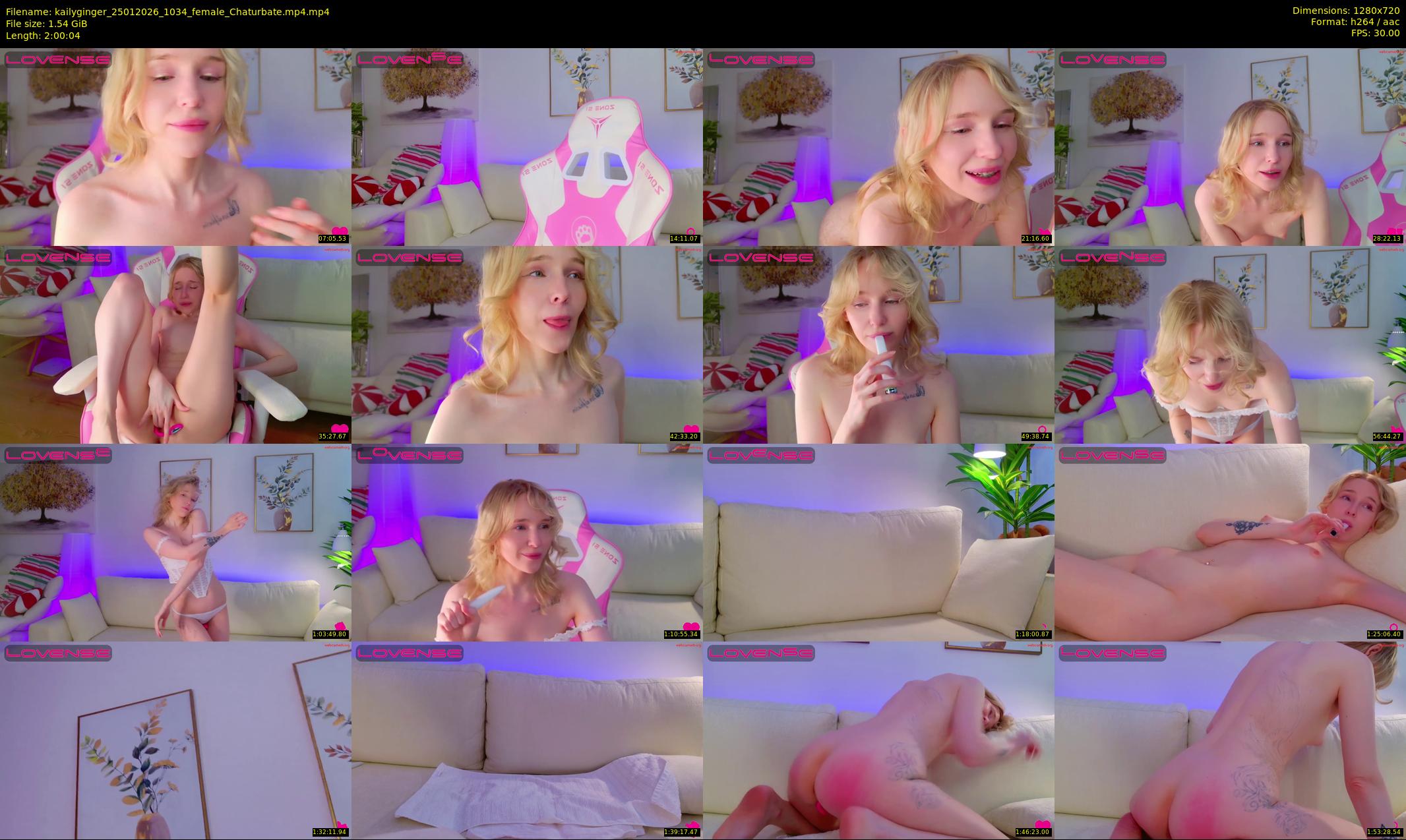 kailyginger — 121 minute Chaturbate female cam show recording, 720p, Jan 25, 2026