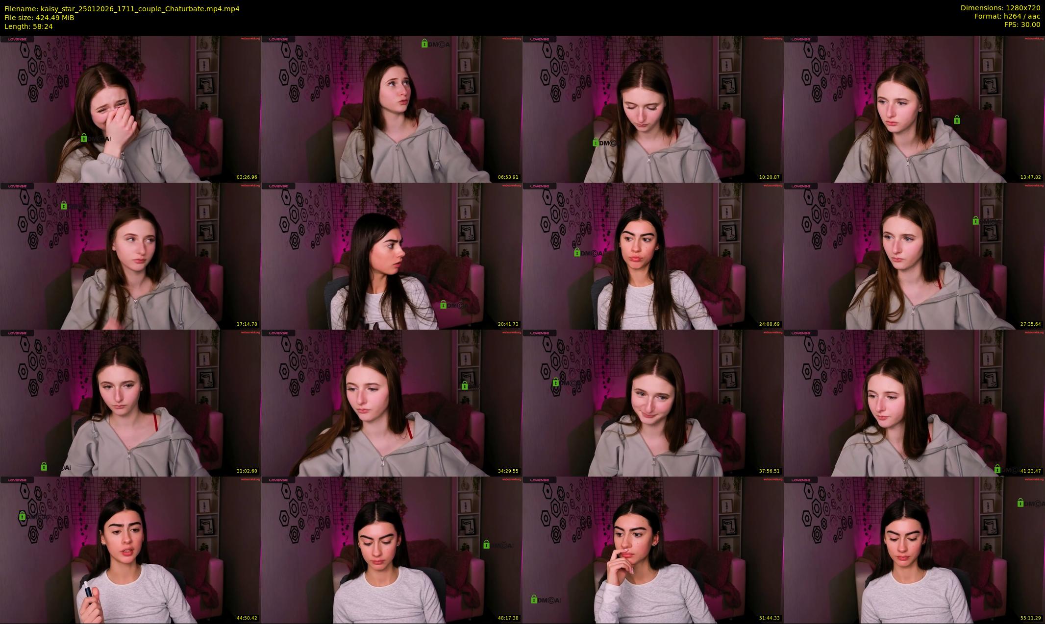 kaisy_star — 59 minute Chaturbate female cam show recording, 720p, Jan 25, 2026