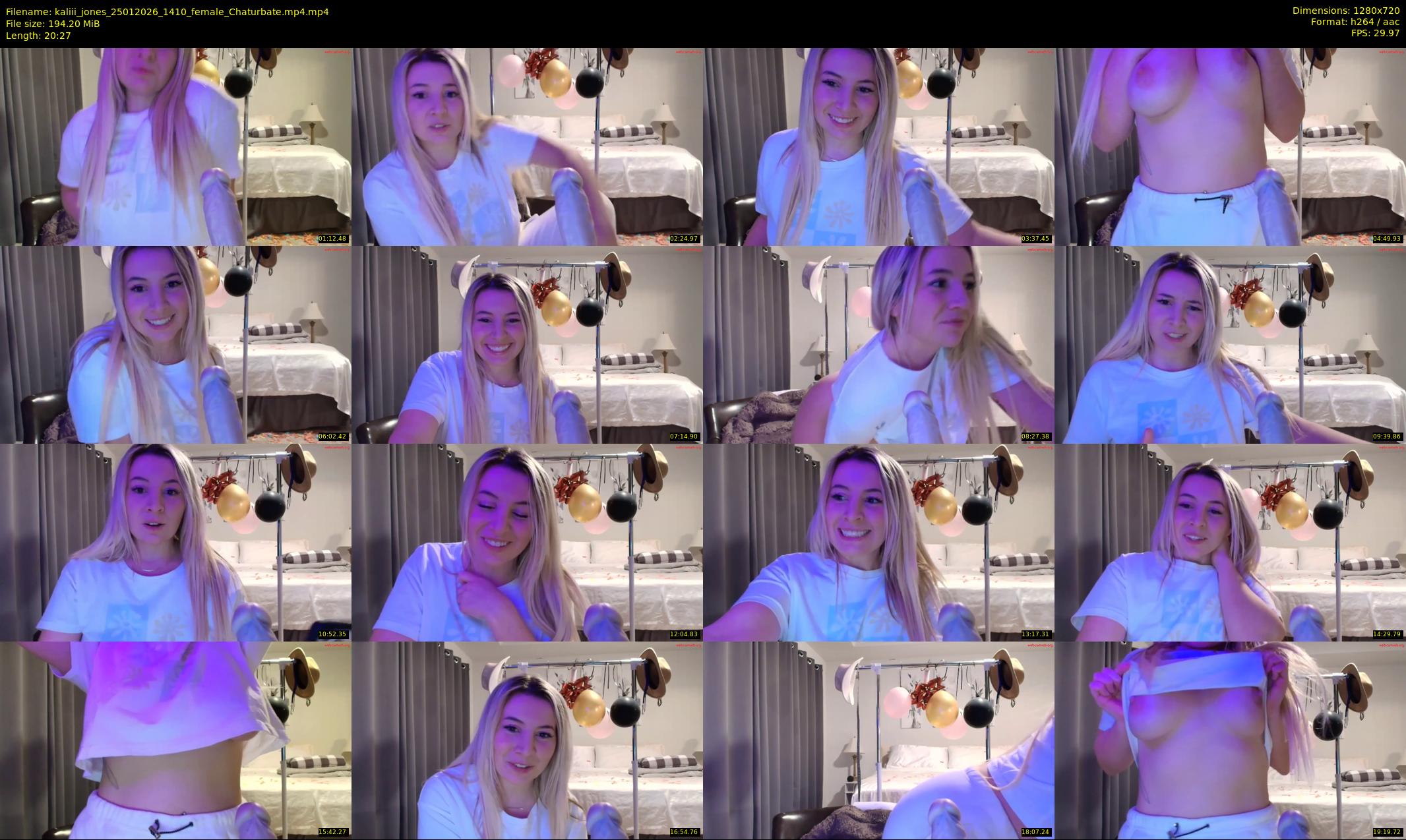 kaliii_jones — 21 minute Chaturbate female cam show recording, 720p, Jan 25, 2026