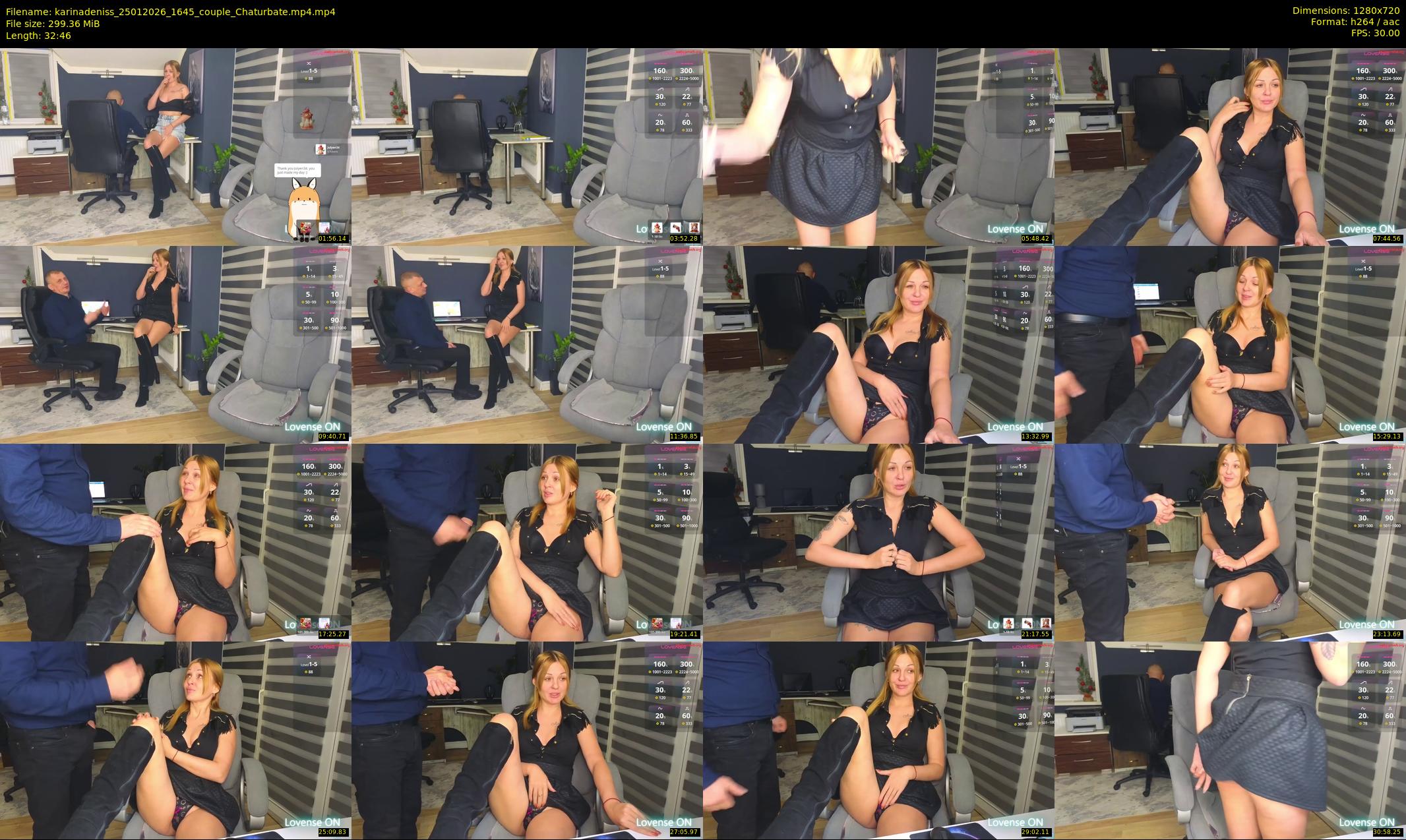 karinadeniss — 33 minute Chaturbate couple cam show recording, 720p, Jan 25, 2026