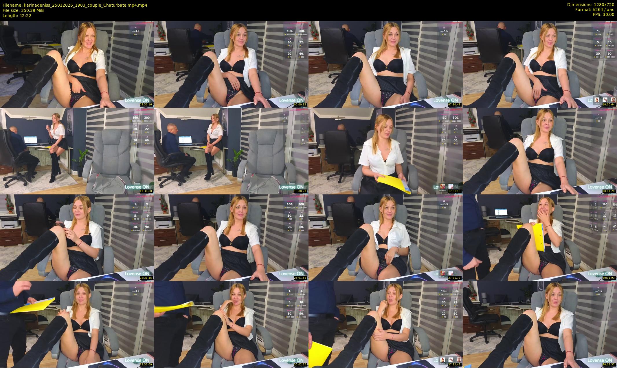 karinadeniss — 43 minute Chaturbate couple cam show recording, 720p, Jan 25, 2026