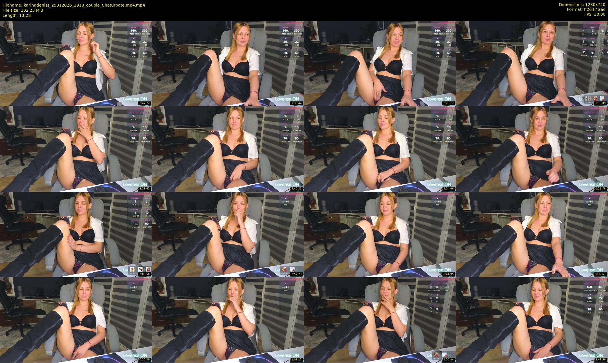 karinadeniss — 14 minute Chaturbate couple cam show recording, 720p, Jan 25, 2026