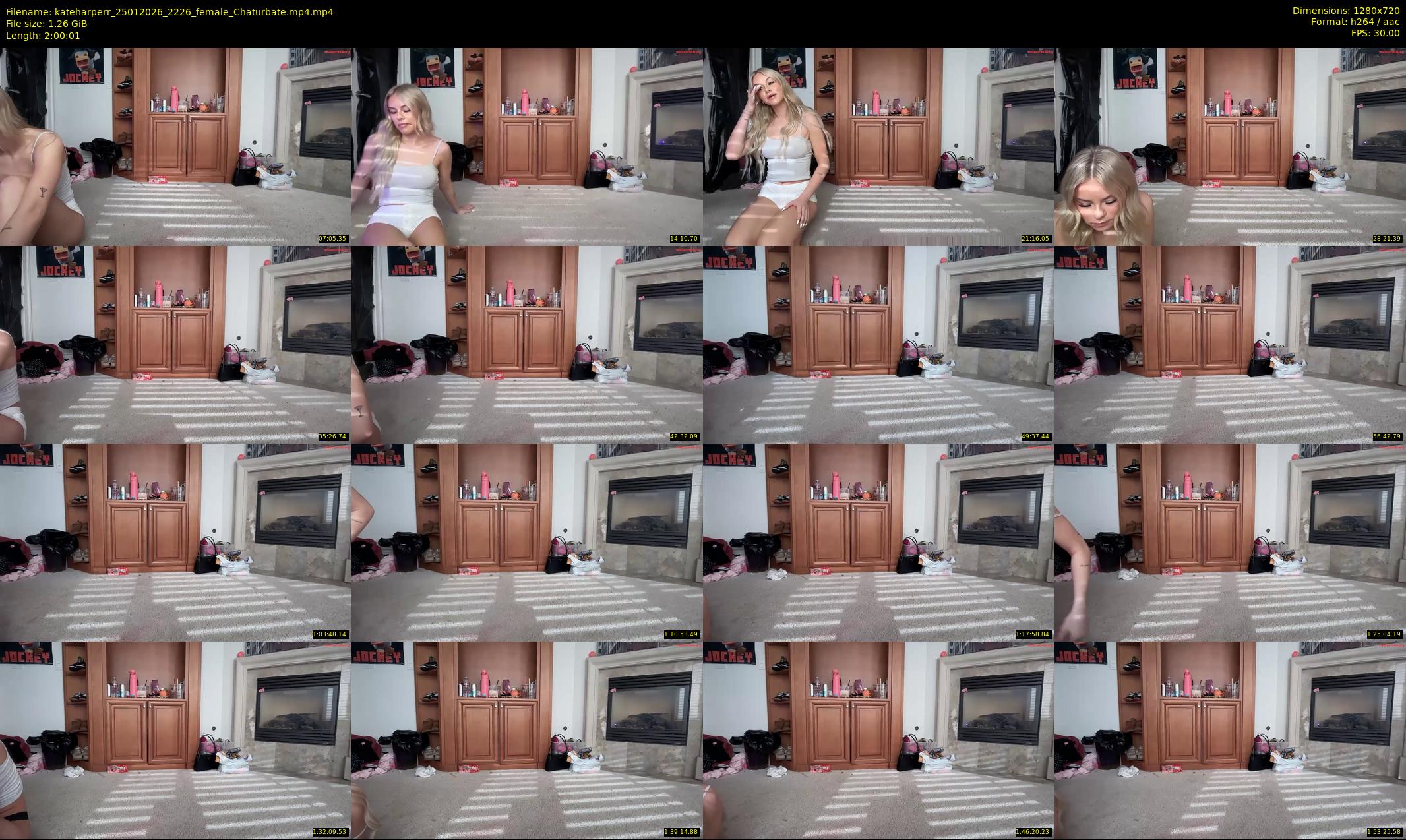 kateharperr — 121 minute Chaturbate female cam show recording, 720p, Jan 25, 2026