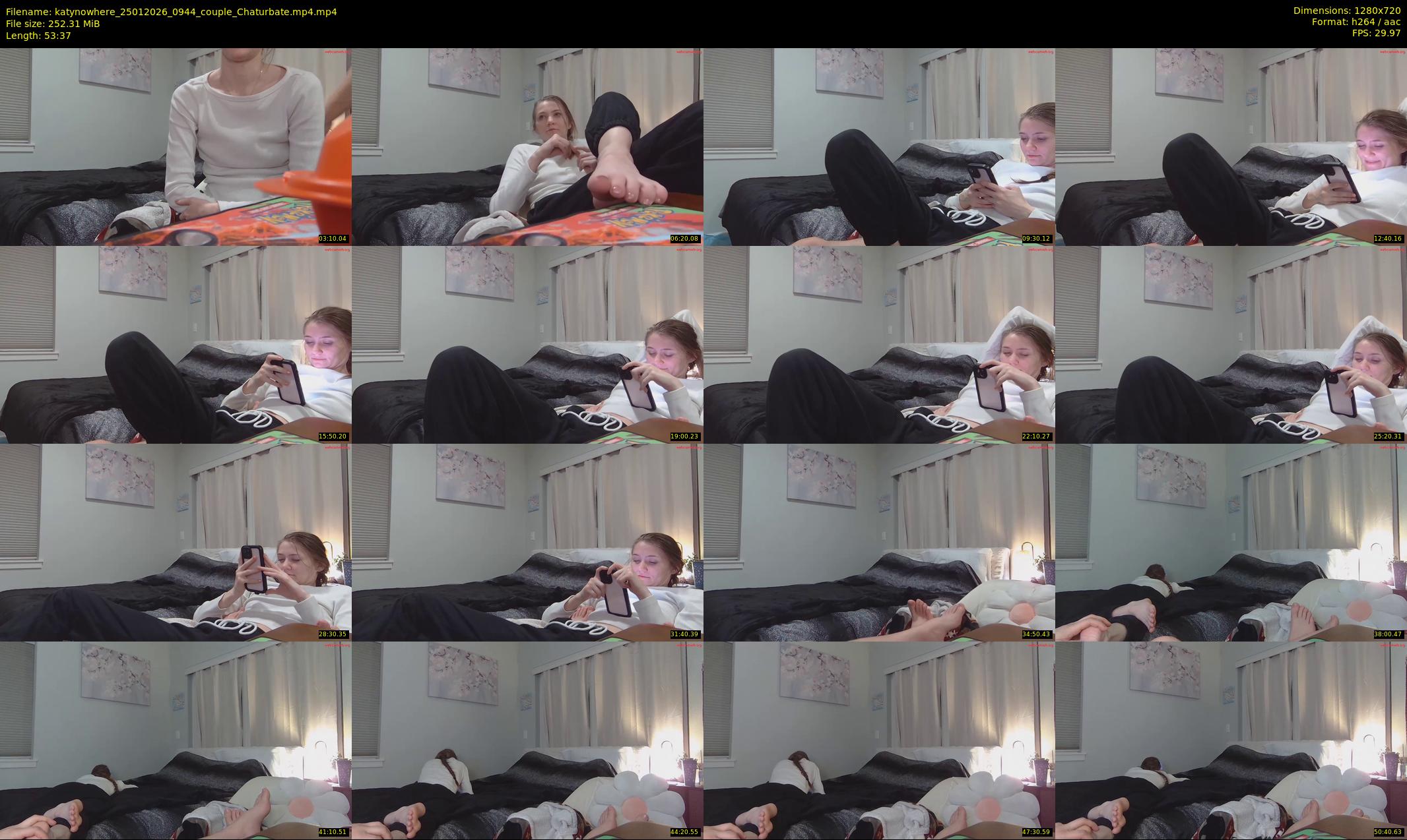 katynowhere — 54 minute Chaturbate female cam show recording, 720p, Jan 25, 2026