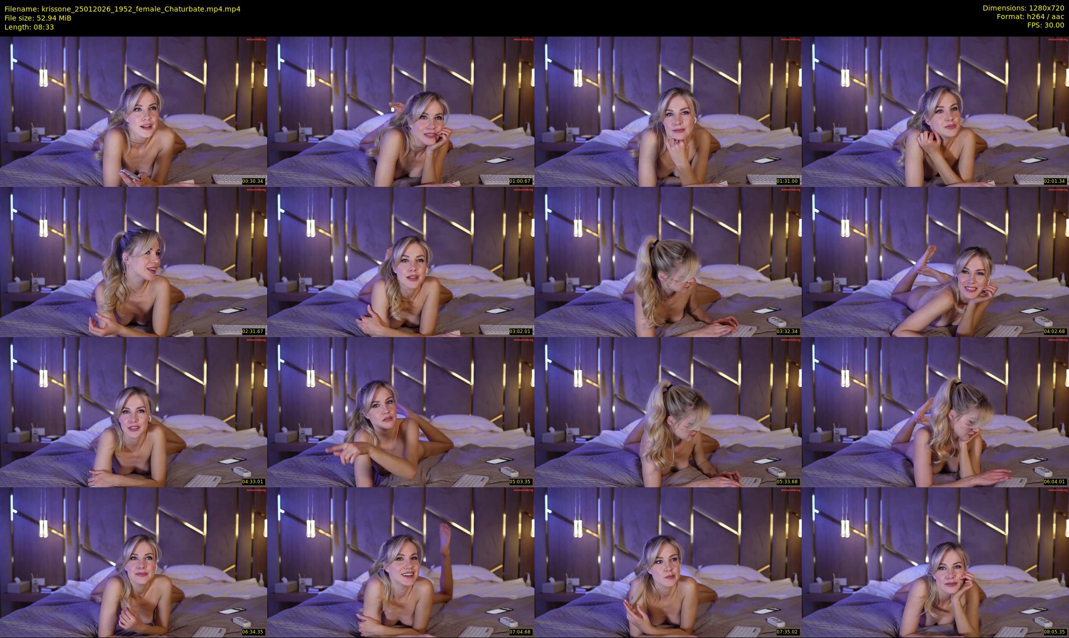 krissone — 9 minute Chaturbate female cam show recording, 720p, Jan 25, 2026