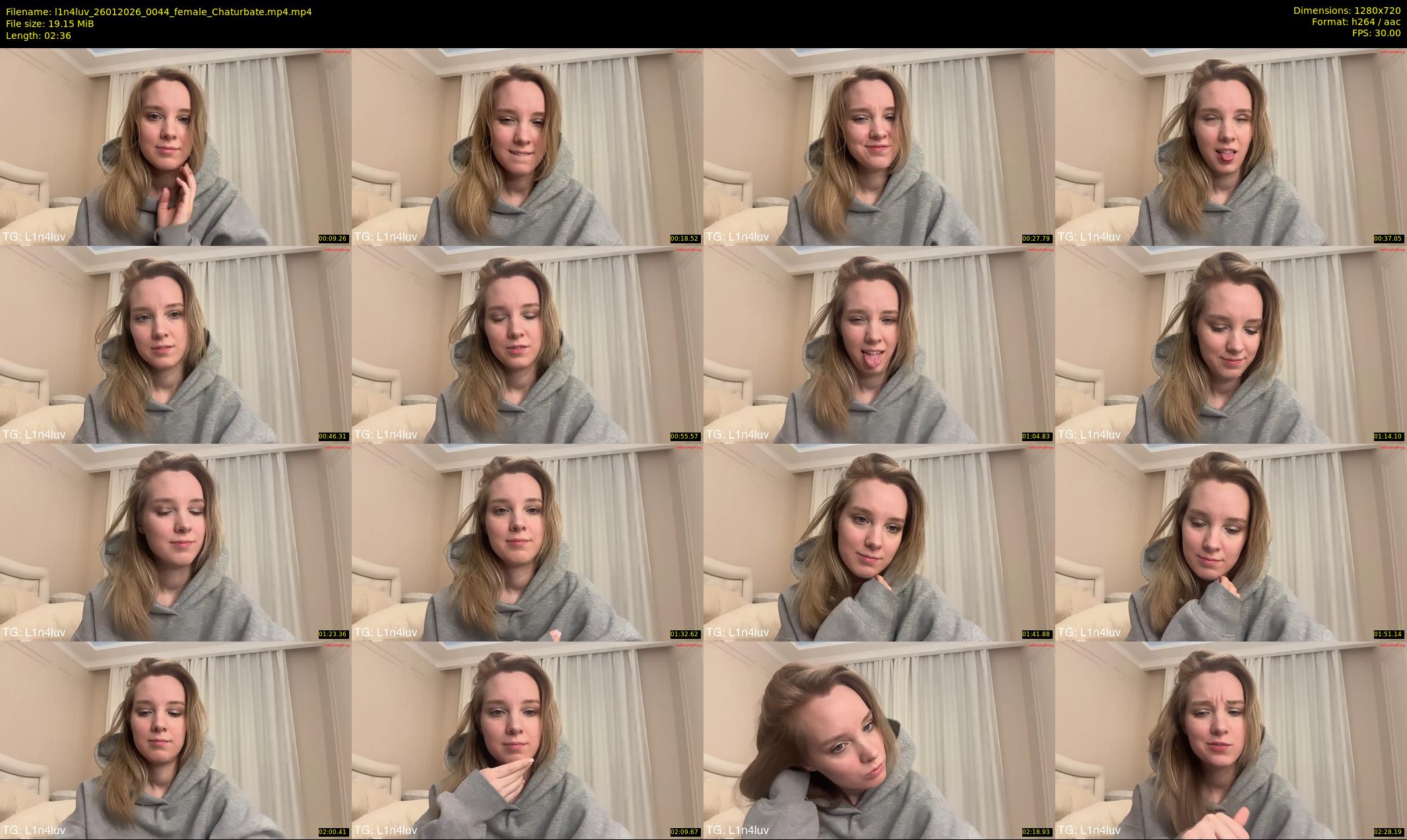 l1n4luv — 3 minute Chaturbate female cam show recording, 720p, Jan 26, 2026