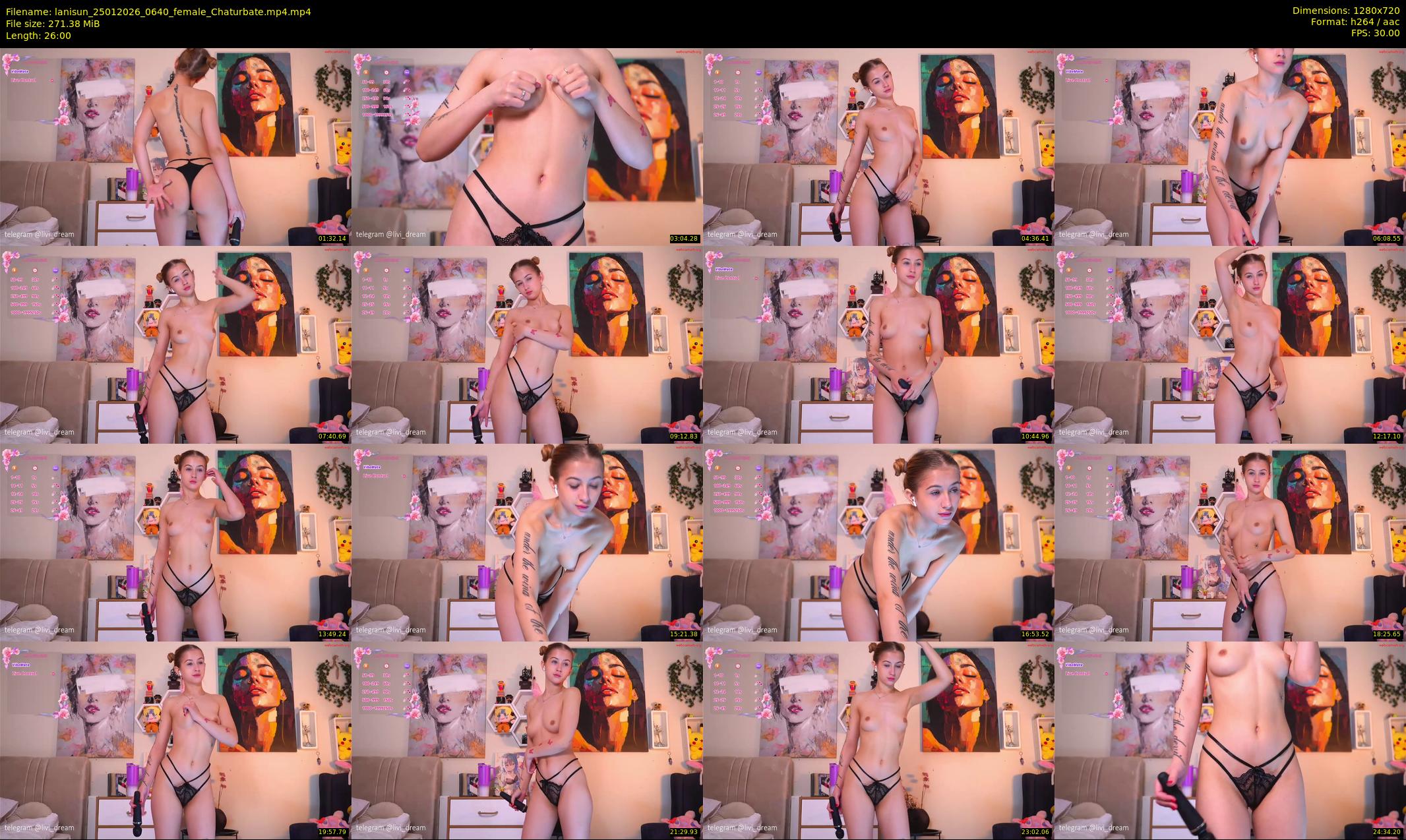 lanisun — 26 minute Chaturbate female cam show recording, 720p, Jan 25, 2026
