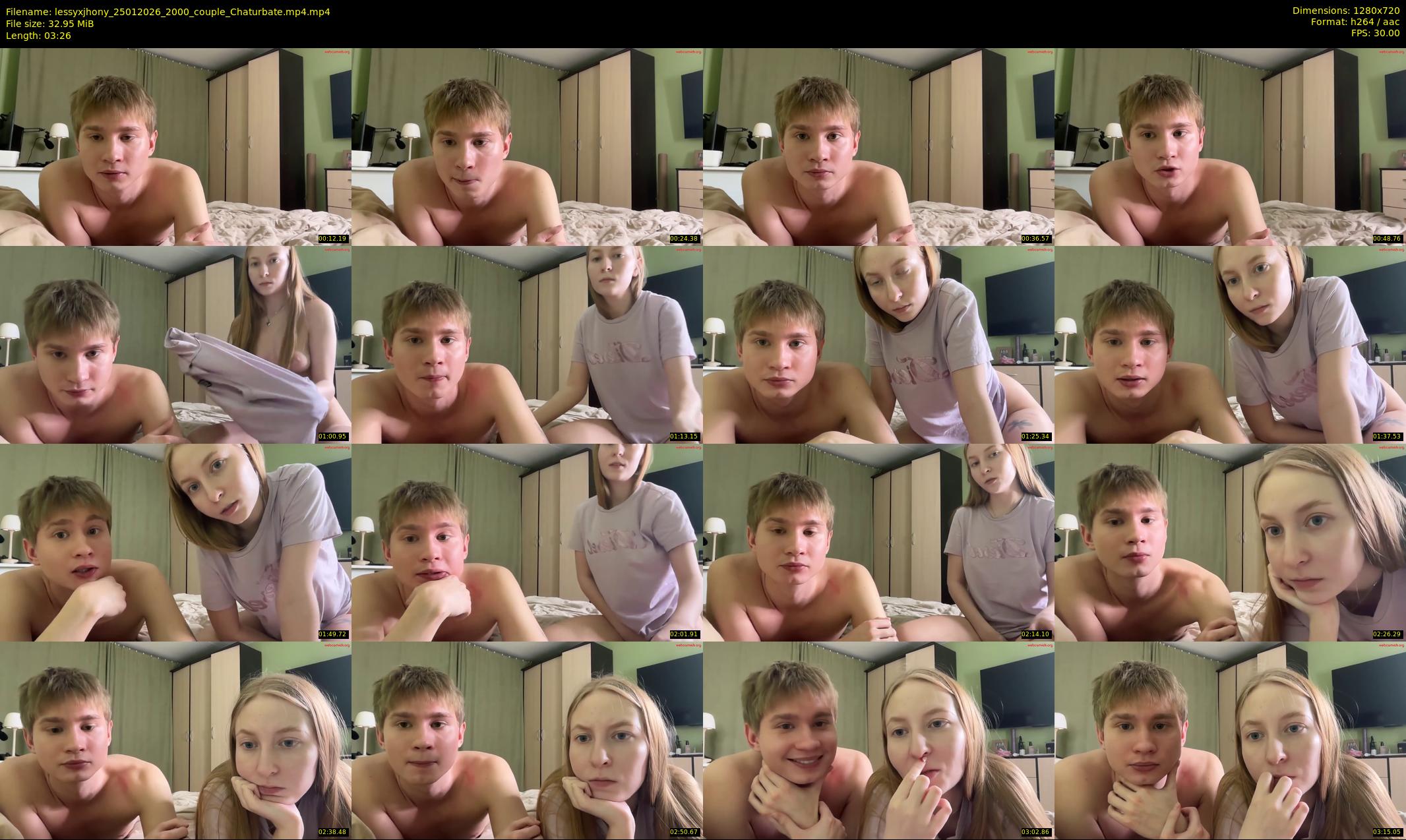lessyxjhony — 4 minute Chaturbate couple cam show recording, 720p, Jan 25, 2026